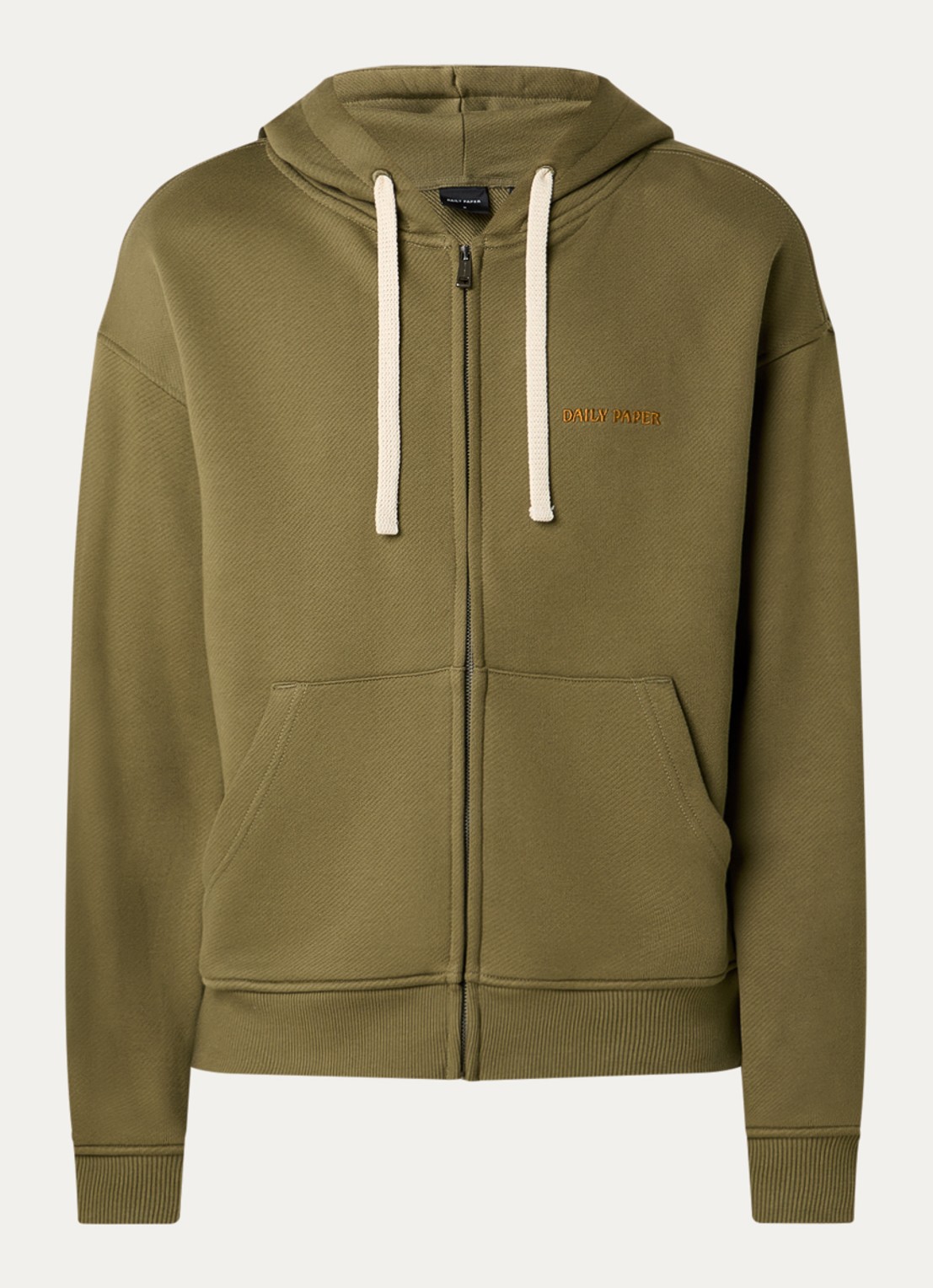 Daily Paper Boxy sweatvest met logo en steekzakken - voorkant brons