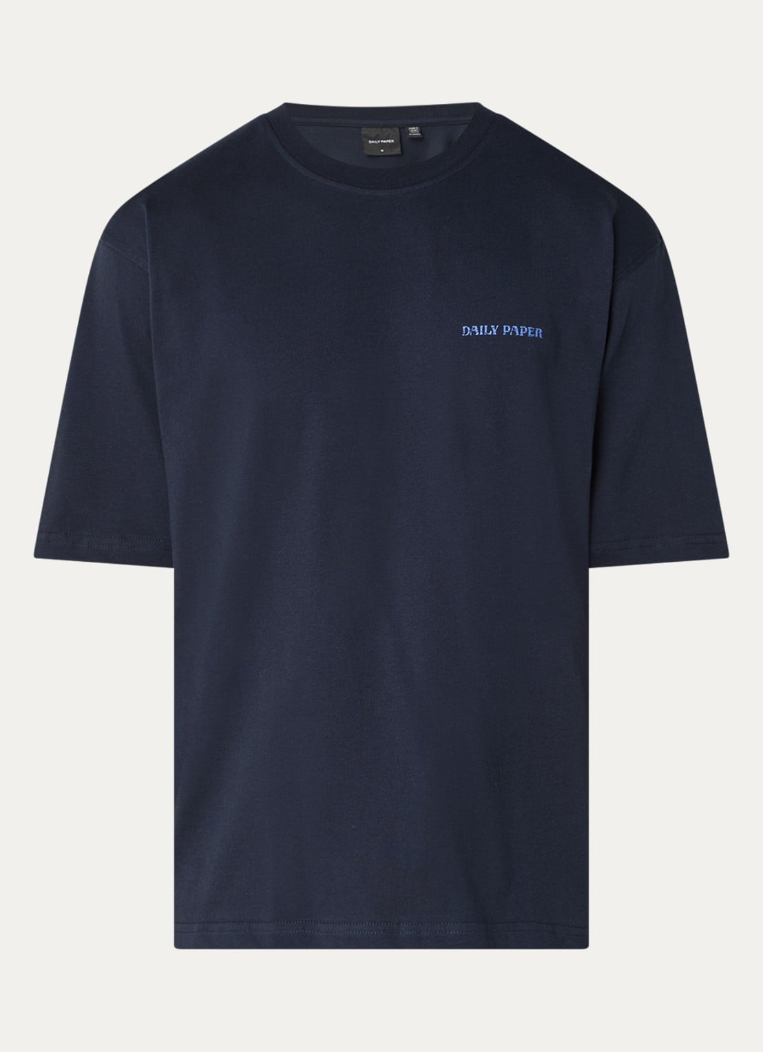 Daily Paper Candle T-shirt met logo- en backprint - voorkant donkerblauw