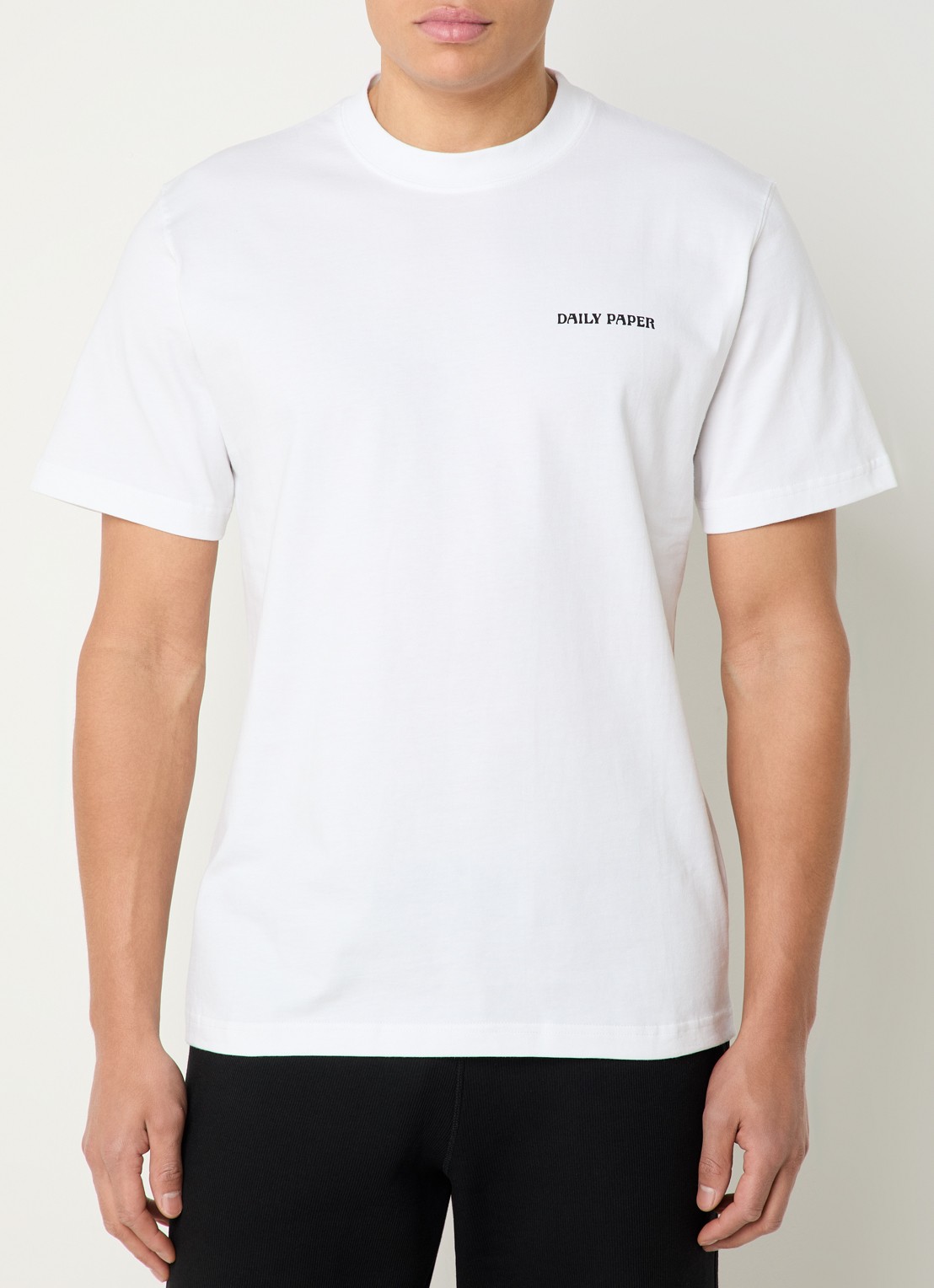 Daily Paper Chain Shield T-shirt met logo- en backprint - achterkant 4 wit