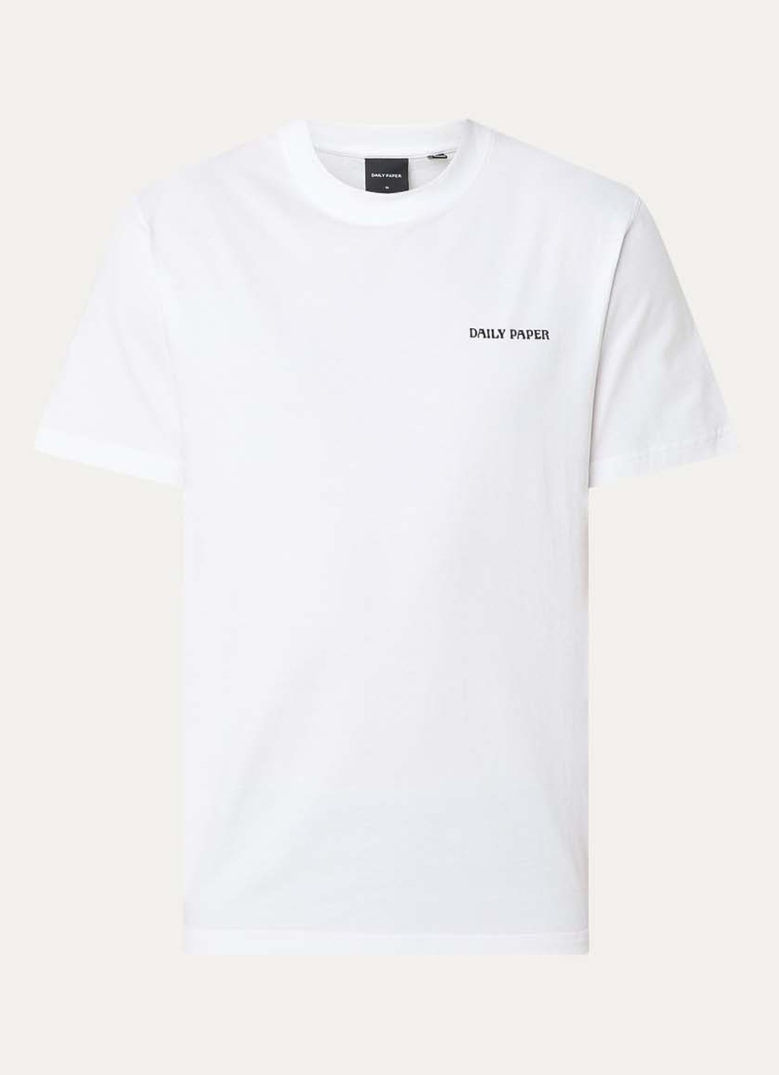 Daily Paper Chain Shield T-shirt met logo- en backprint - voorkant wit