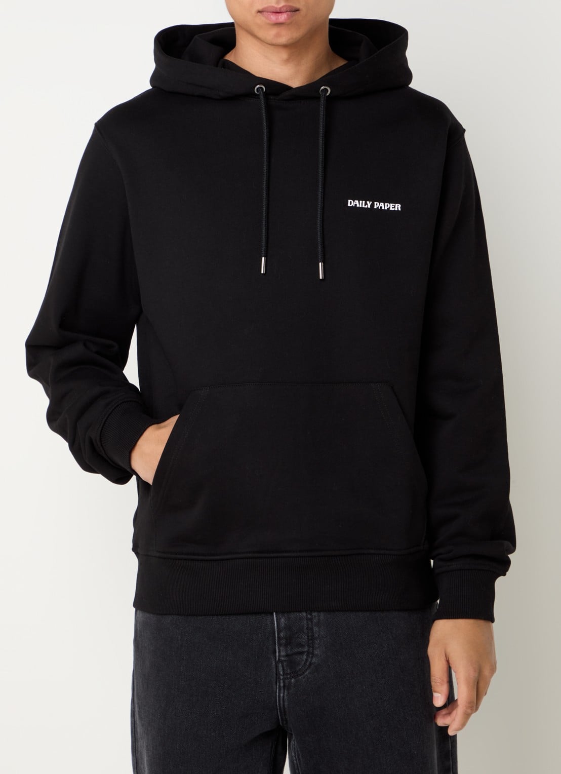 Daily Paper Dias hoodie met logo - detail zwart
