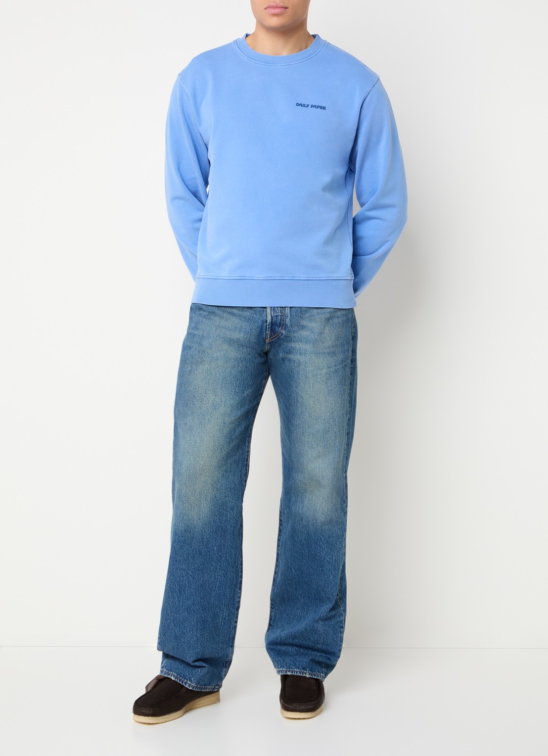 Daily Paper Dias sweater met logo - voorkant 4 blauw