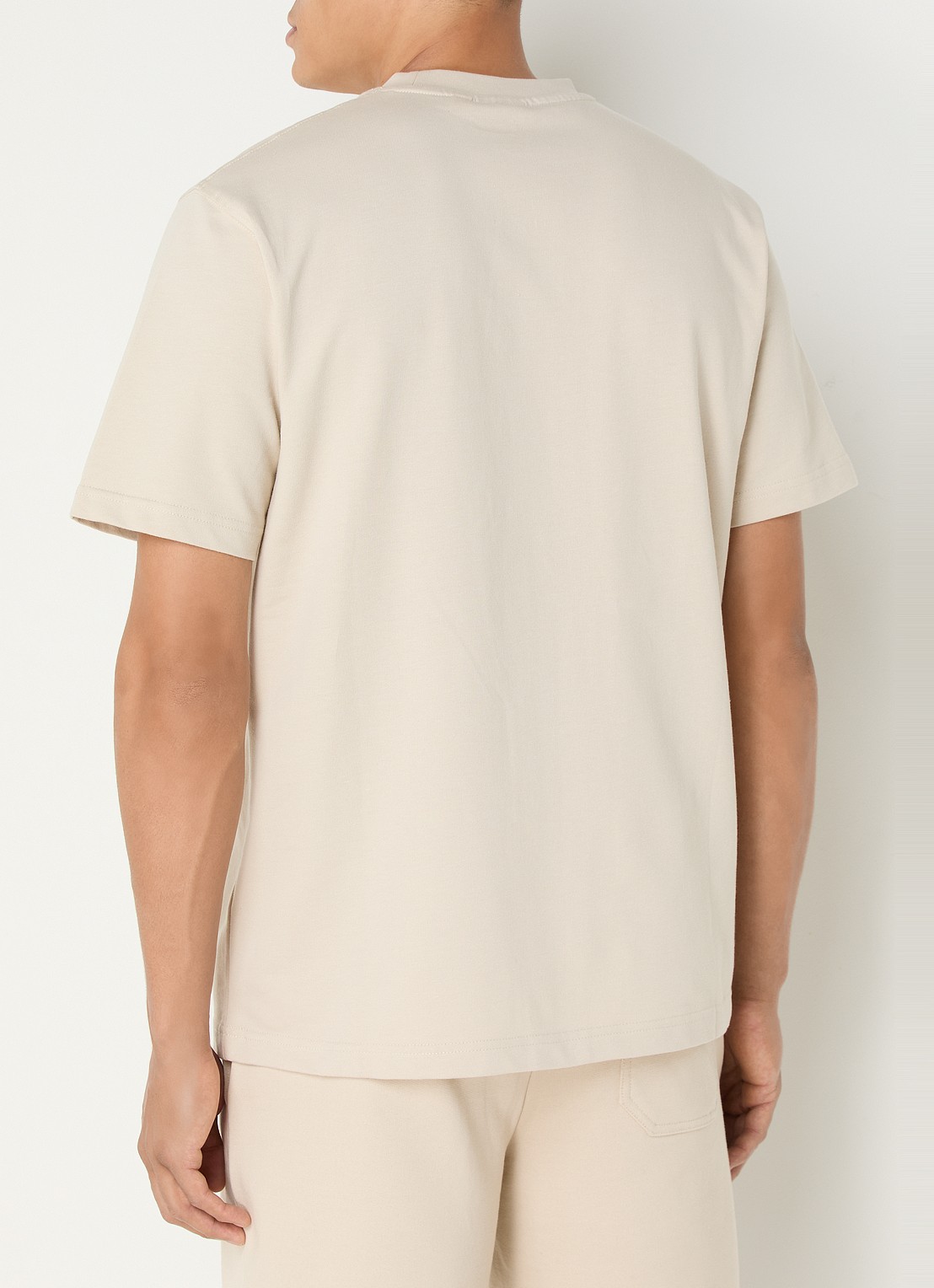 Daily Paper Dias T-shirt met logo - achterkant beige