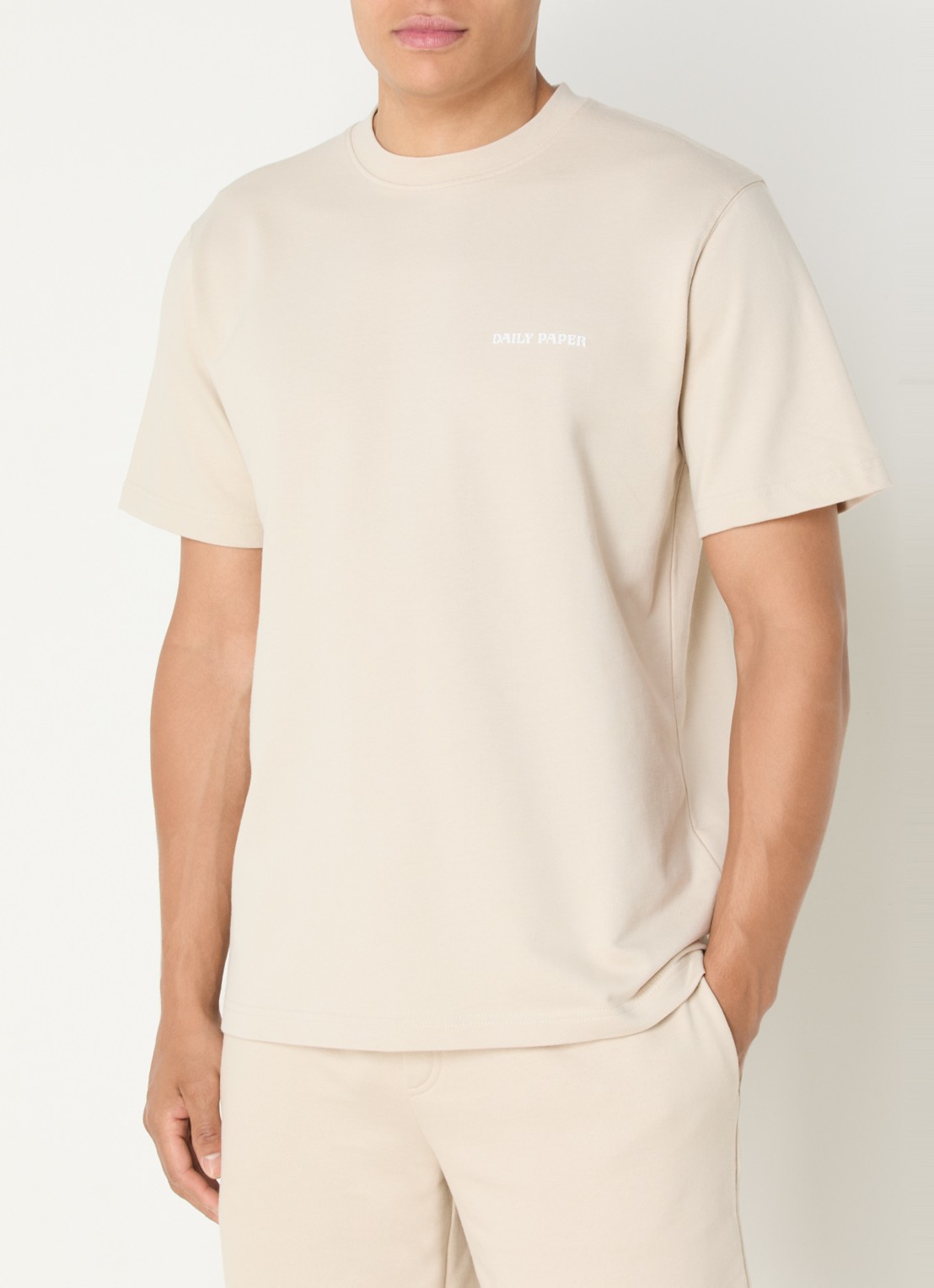 Daily Paper Dias T-shirt met logo - detail 2 beige
