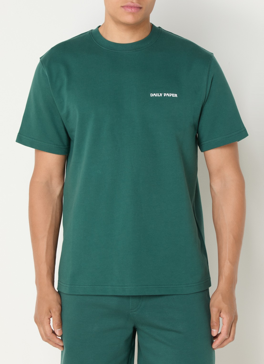 Daily Paper Dias T-shirt met logo - detail donkergroen