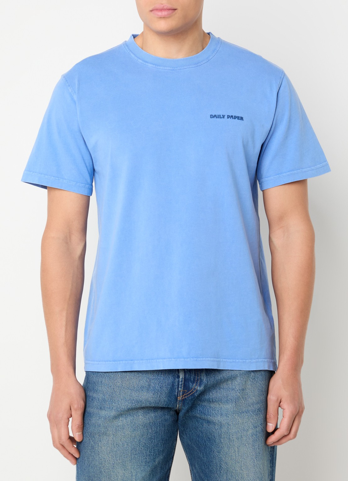 Daily Paper Dias T-shirt met logoborduring - detail 2 blauw