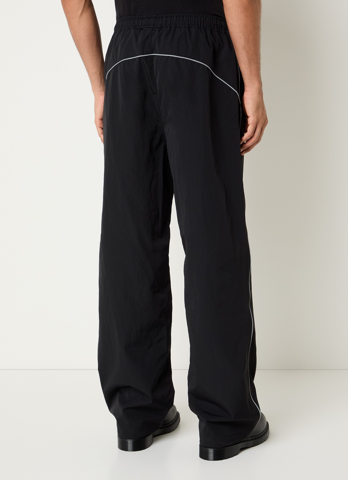 Daily Paper Dias wide fit broek met steekzakken - achterkant 5 zwart