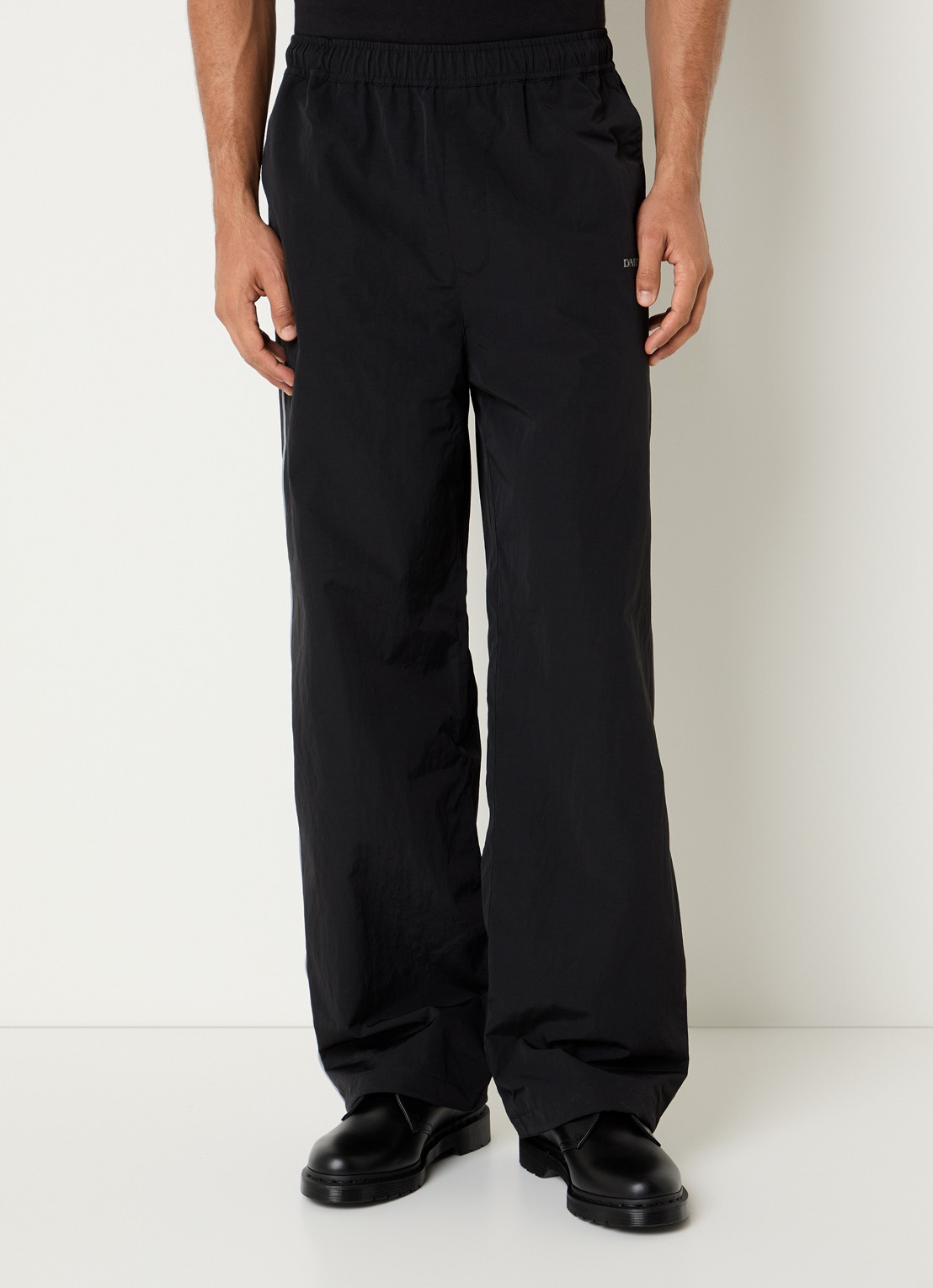 Daily Paper Dias wide fit broek met steekzakken - detail 3 zwart