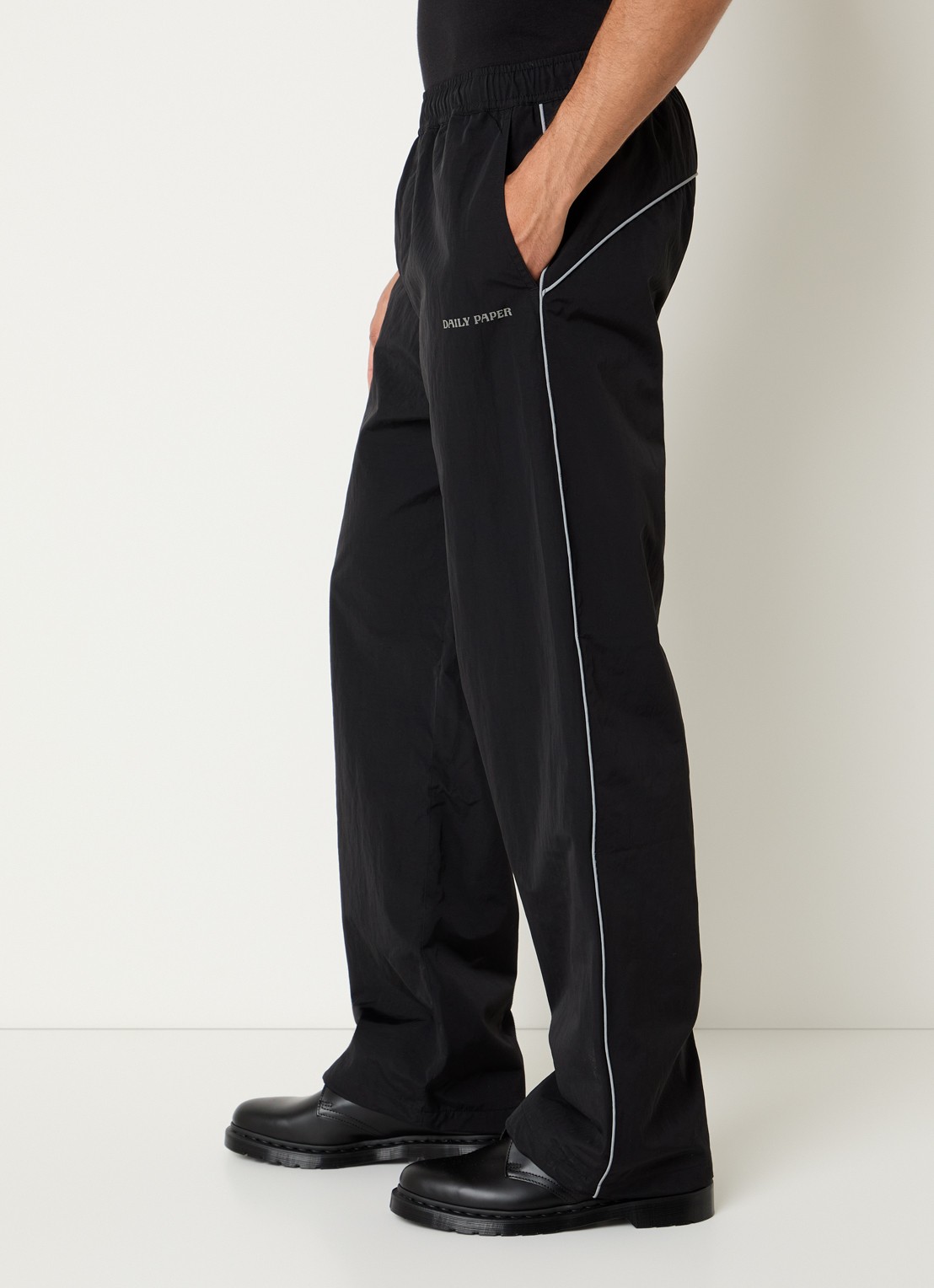 Daily Paper Dias wide fit broek met steekzakken - detail 4 zwart