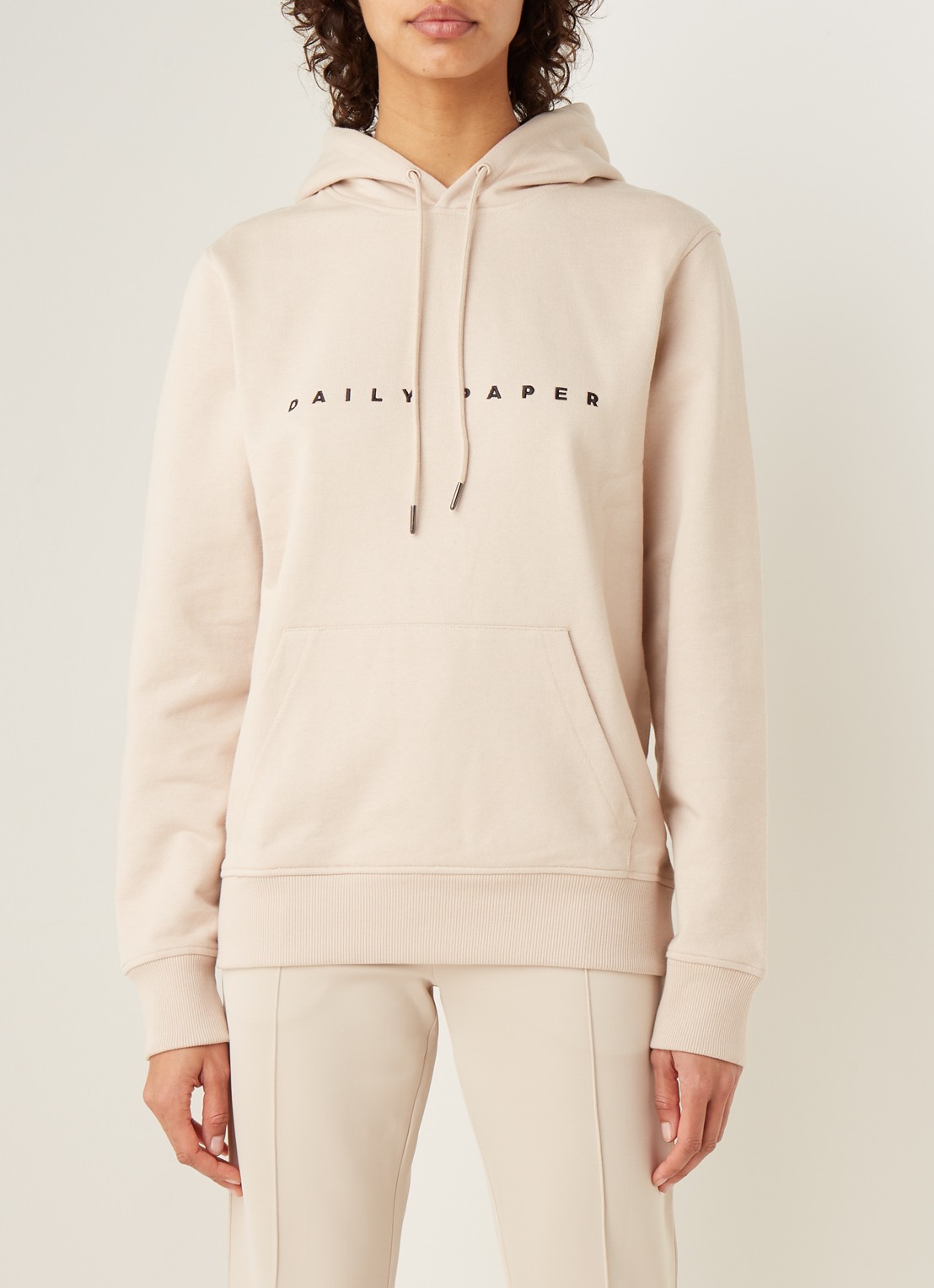 Daily Paper Elias hoodie met logoborduring - detail 4 beige