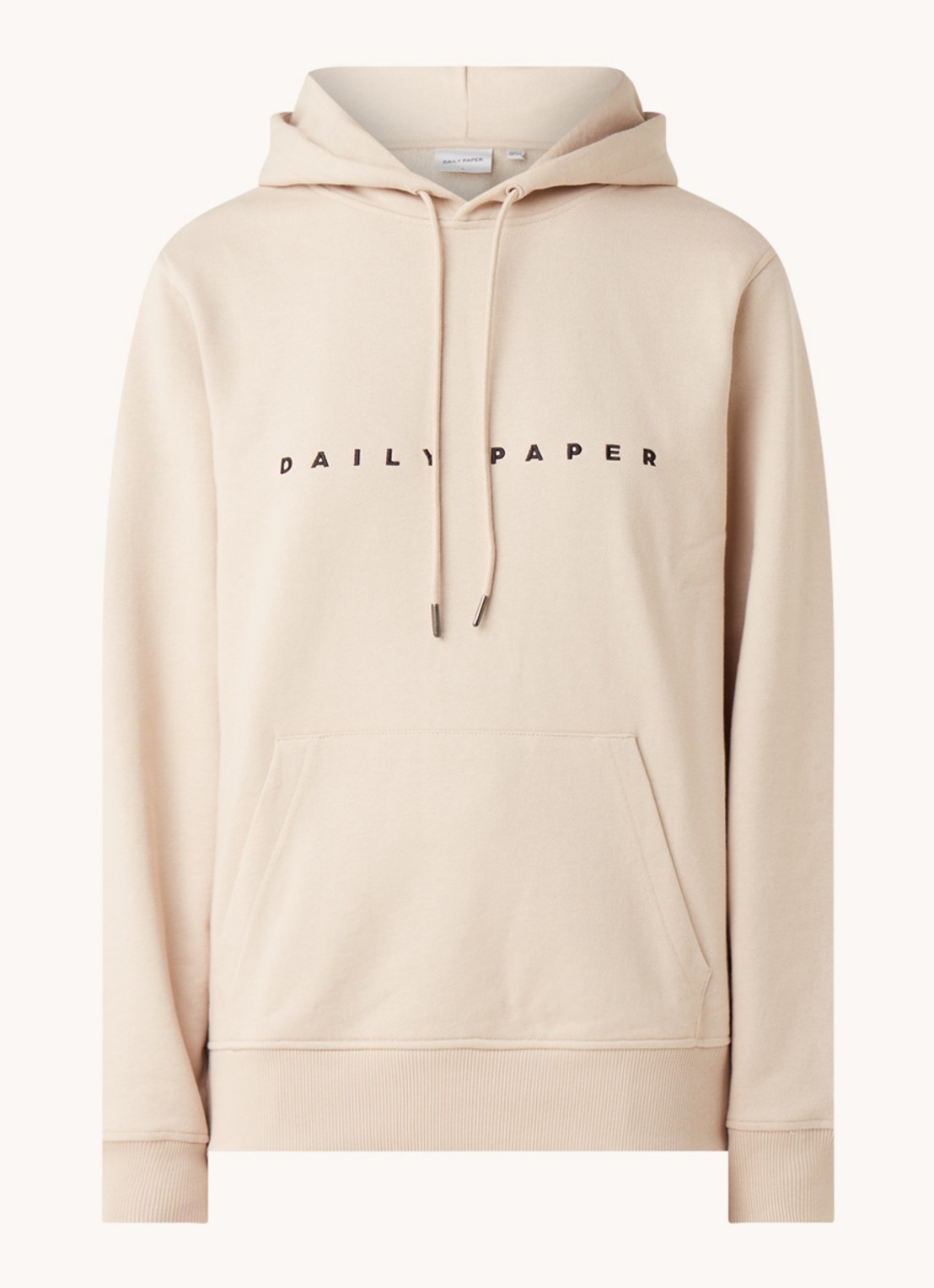 Daily Paper Elias hoodie met logoborduring - voorkant 2 beige