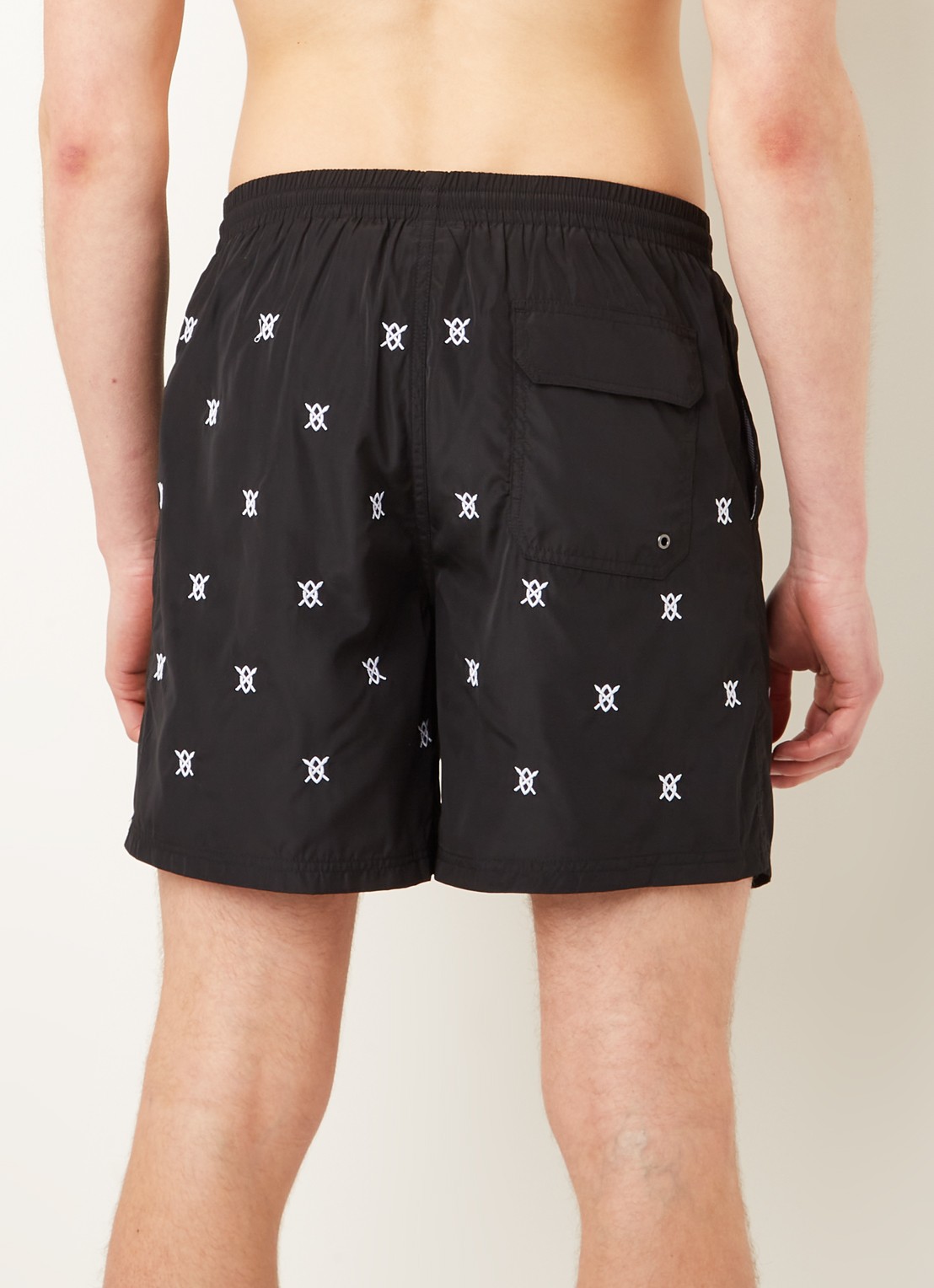 Daily Paper Eswim zwemshorts met logoprint en steekzakken - achterkant 4 zwart