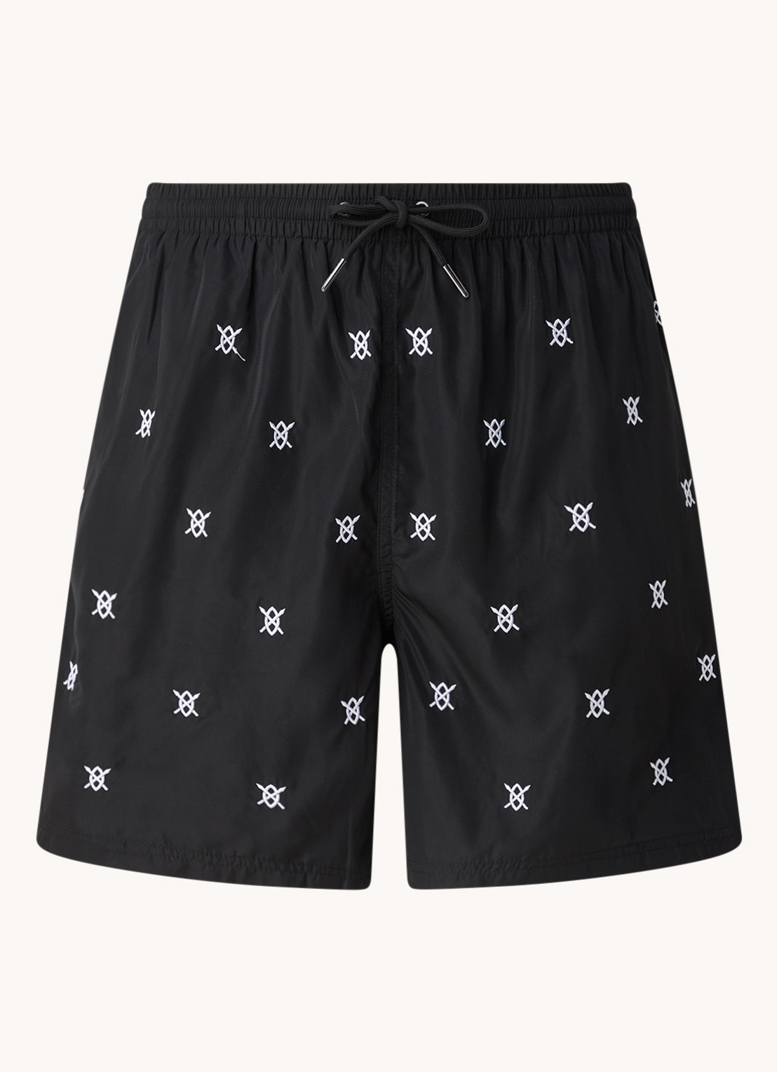Daily Paper Eswim zwemshorts met logoprint en steekzakken - voorkant 2 zwart