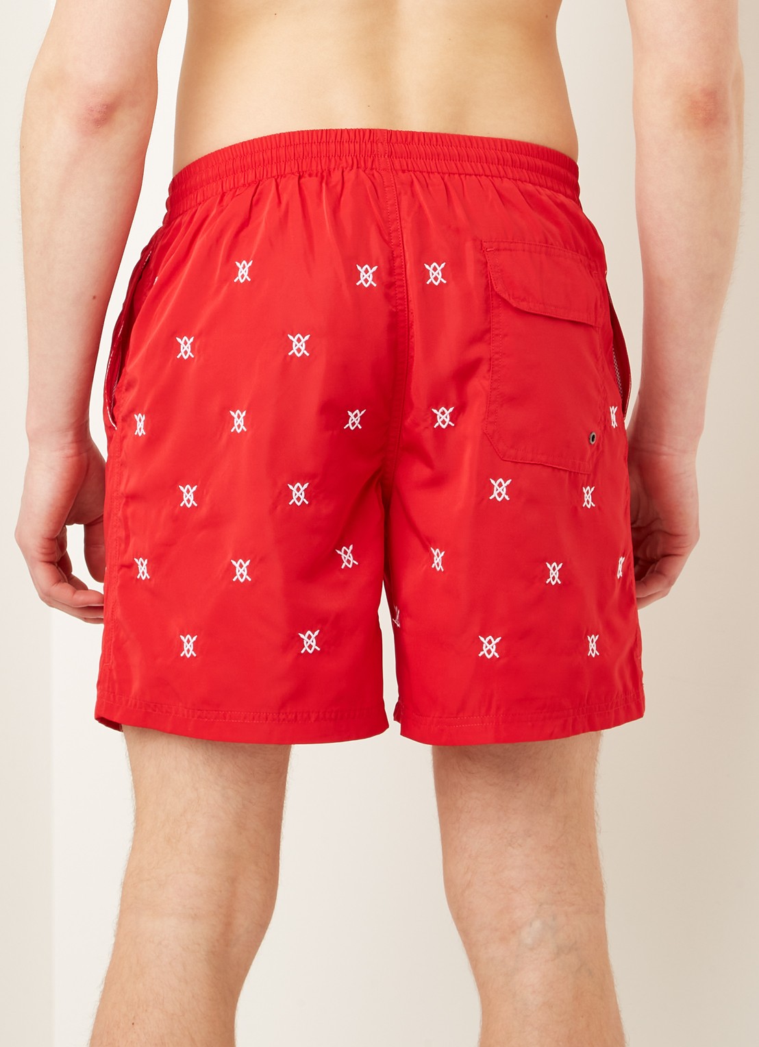 Daily Paper Eswim zwemshorts met logoprint en steekzakken - achterkant 4 rood