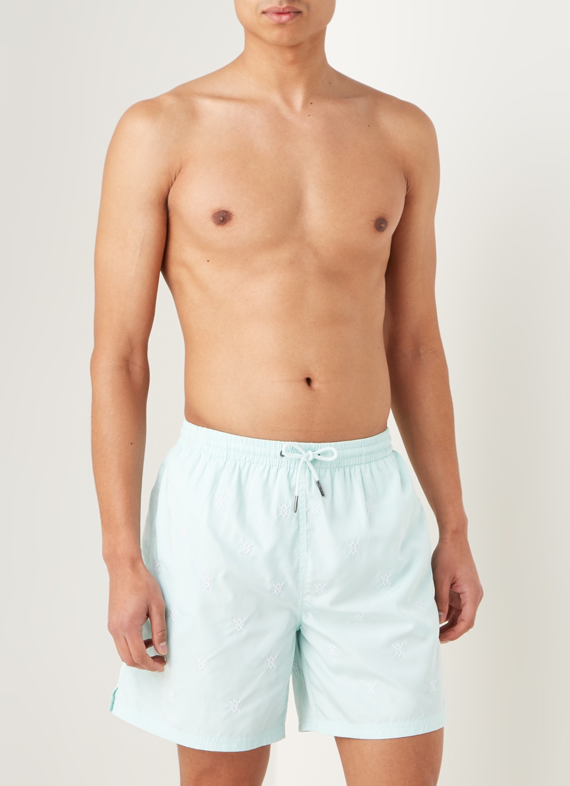 Daily Paper Eswim zwemshorts met logoprint en steekzakken - voorkant 3 mint