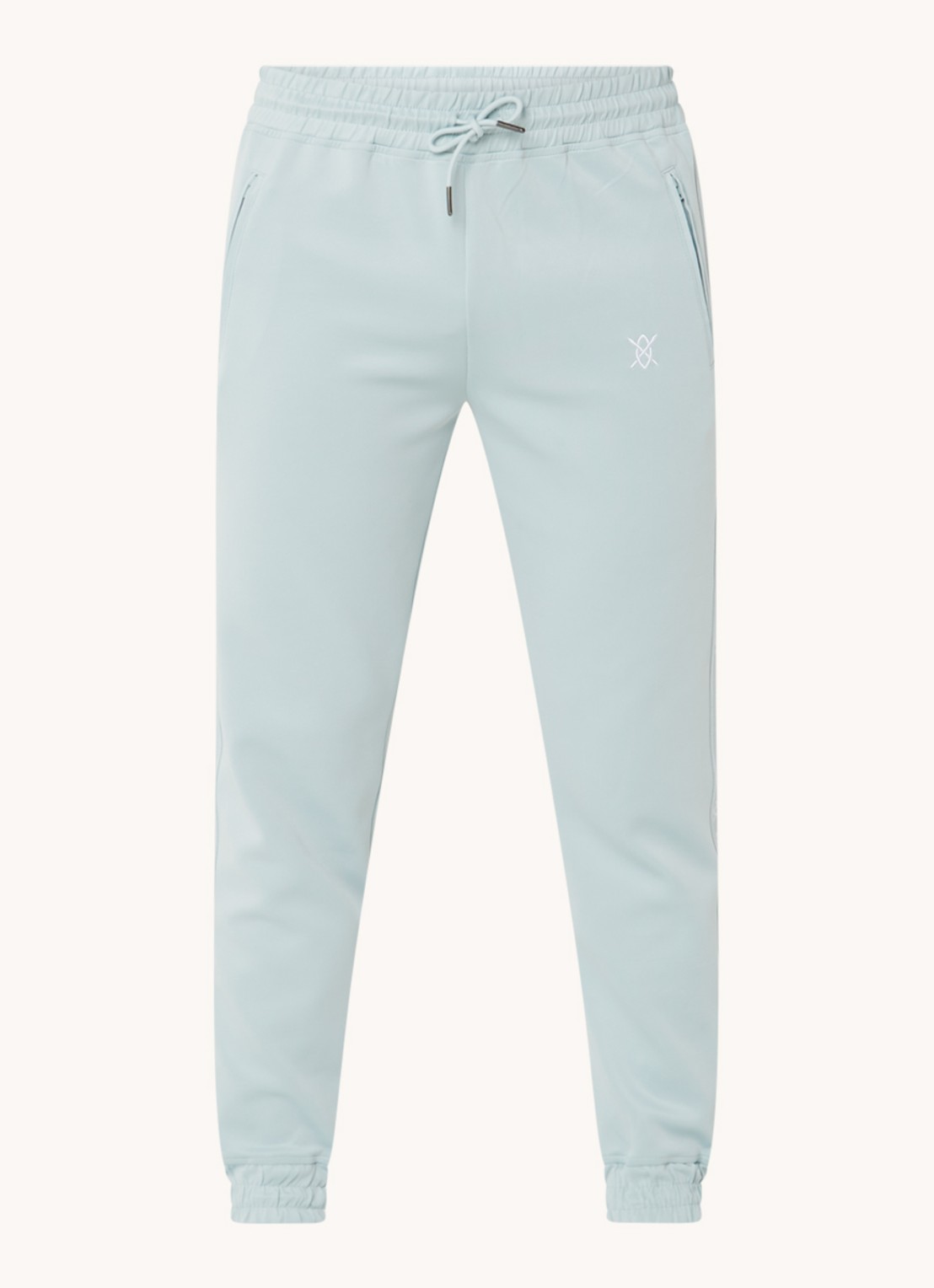 Daily Paper Etape tapered fit cropped trackpants met ritszakken en logoband - voorkant 4 mint