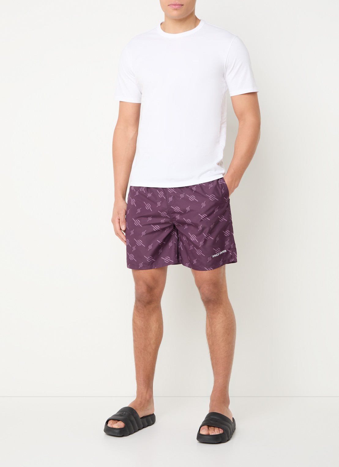 Daily Paper Irregular zwemshort met grafische print - voorkant 2 paars