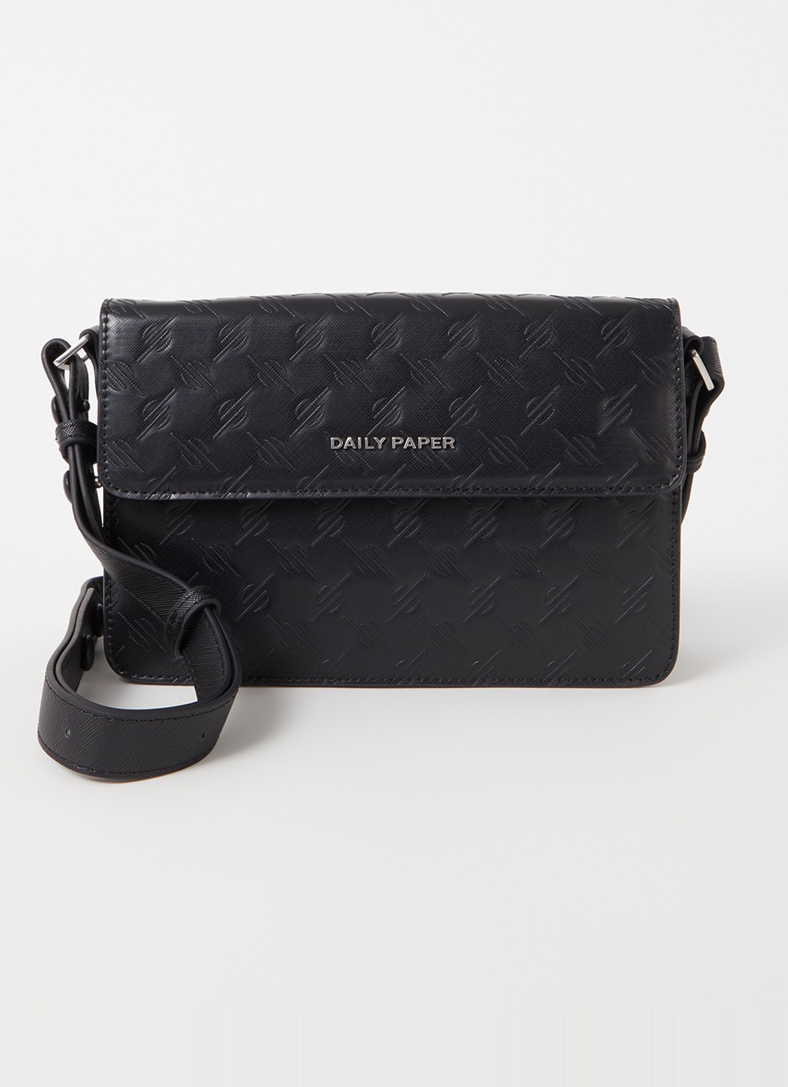 Daily Paper Meru crossbodytas met logoprint - voorkant 2 zwart