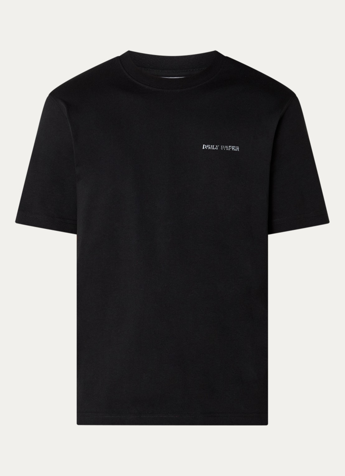 Daily Paper Metal Shield T-shirt logo- en backprint - voorkant 2 zwart