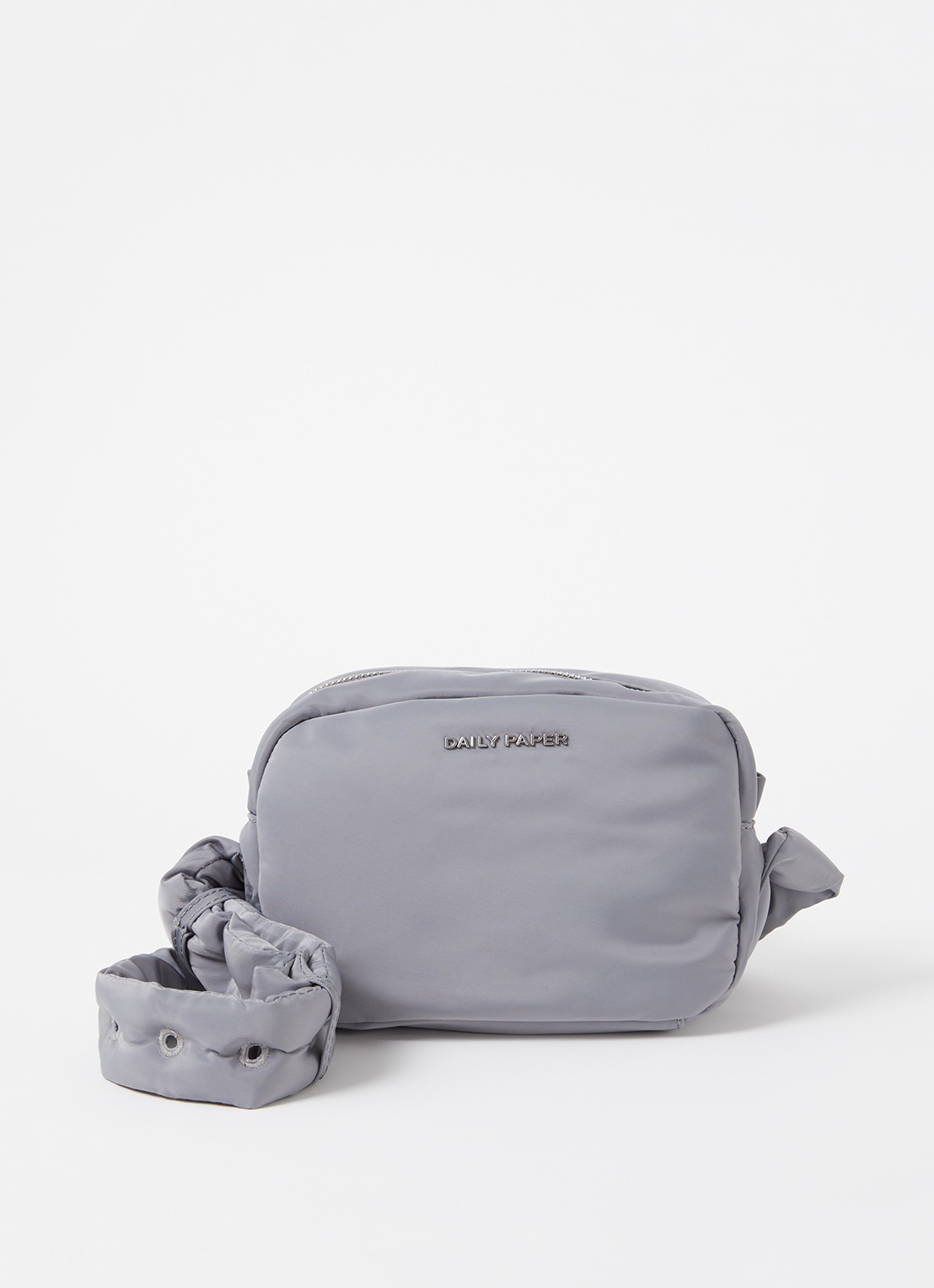 Daily Paper Mohi crossbodytas met verstelbare schouderriem  - voorkant grijs