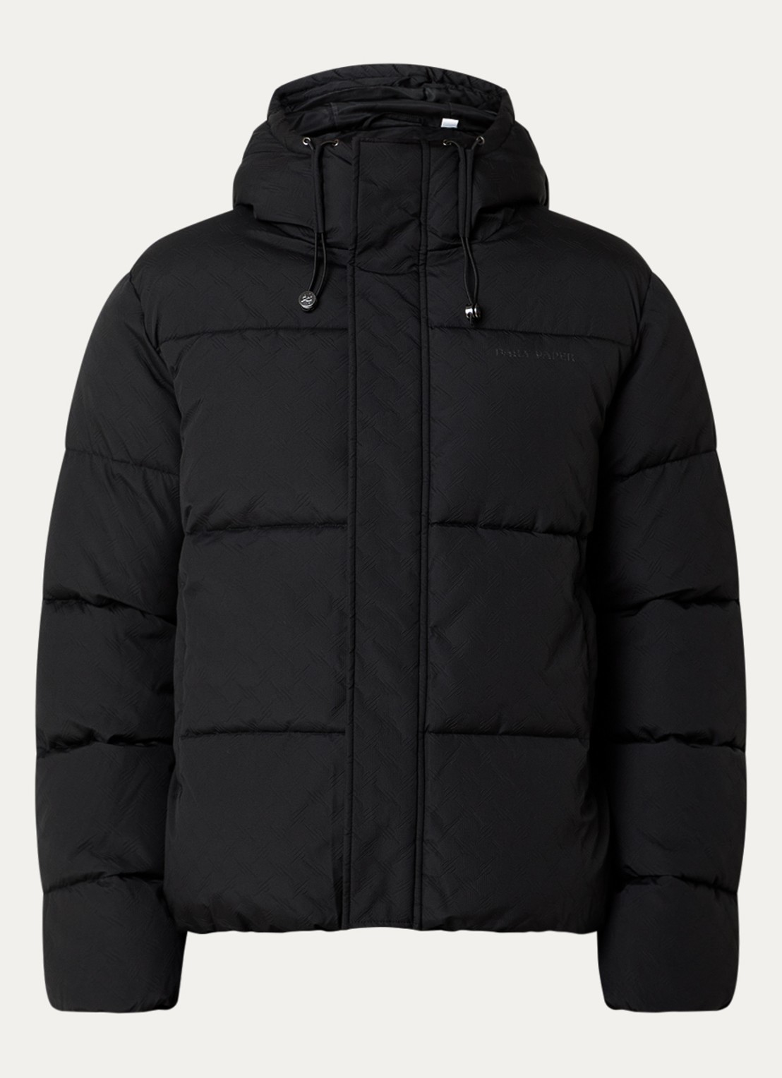 Daily Paper Monogram puffer jack met steekzakken - voorkant zwart