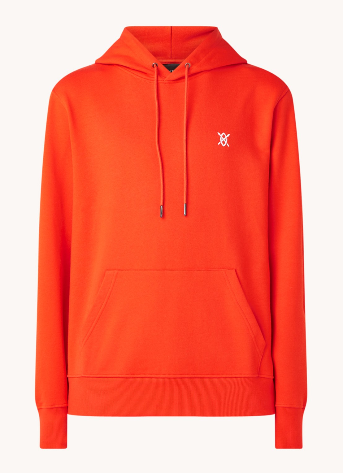 Daily Paper Musa hoodie met logo- en backprint  - voorkant 4 rood