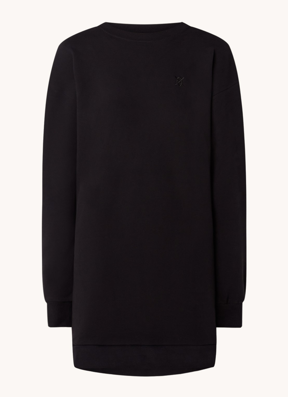 Daily Paper Nagla mini trui-jurk met logoprint - voorkant 3 zwart