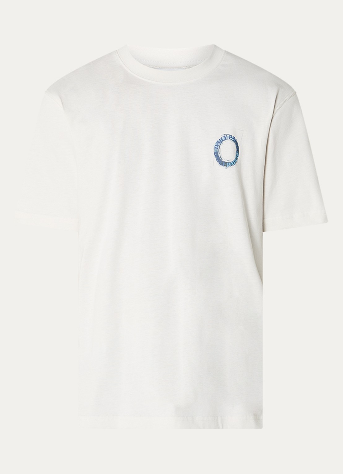 Daily Paper Orbit Drift T-shirt met logo- en backprint - voorkant 2 creme