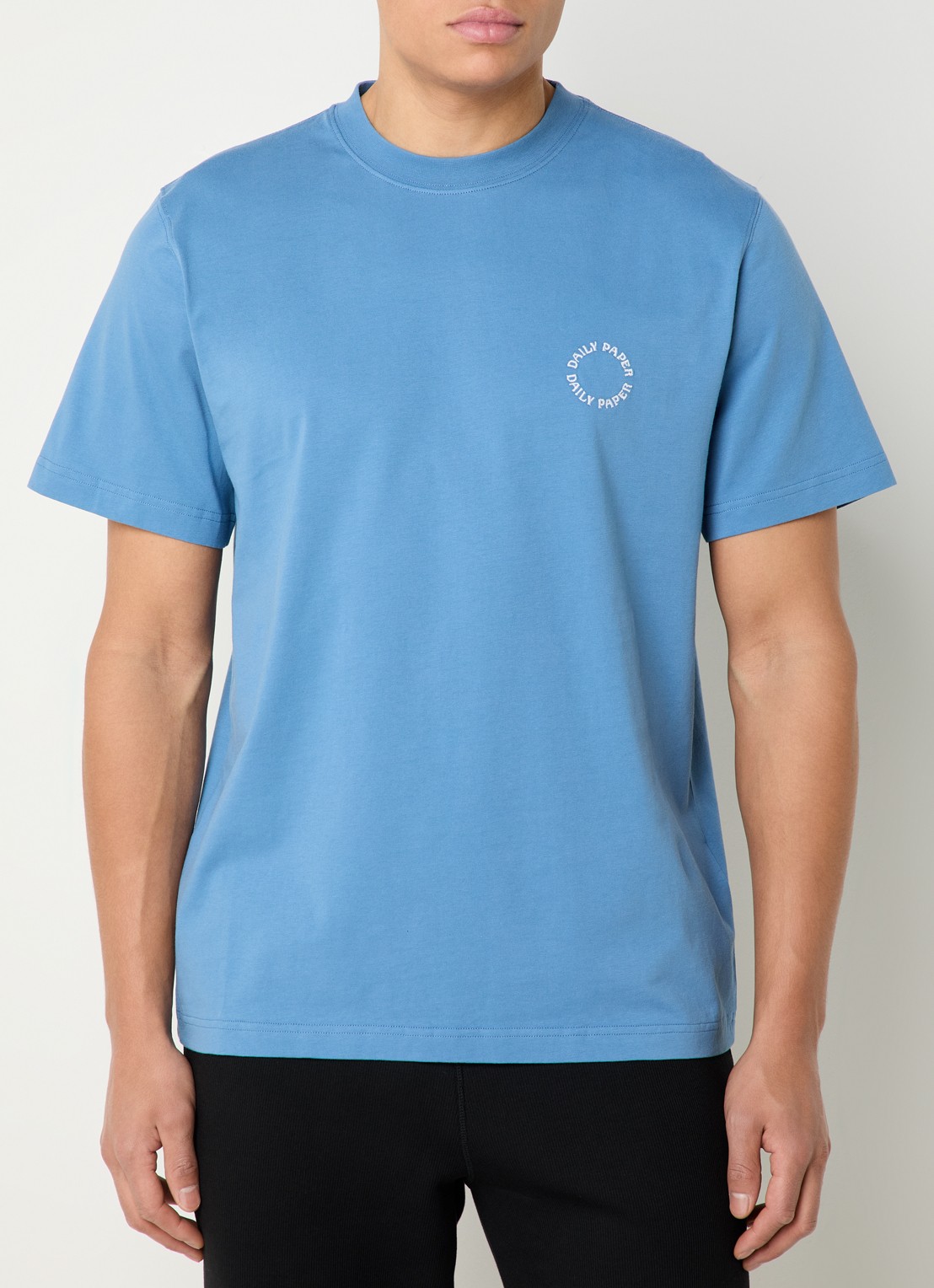 Daily Paper Orbit T-shirt met logo- en backprint - detail 3 blauw