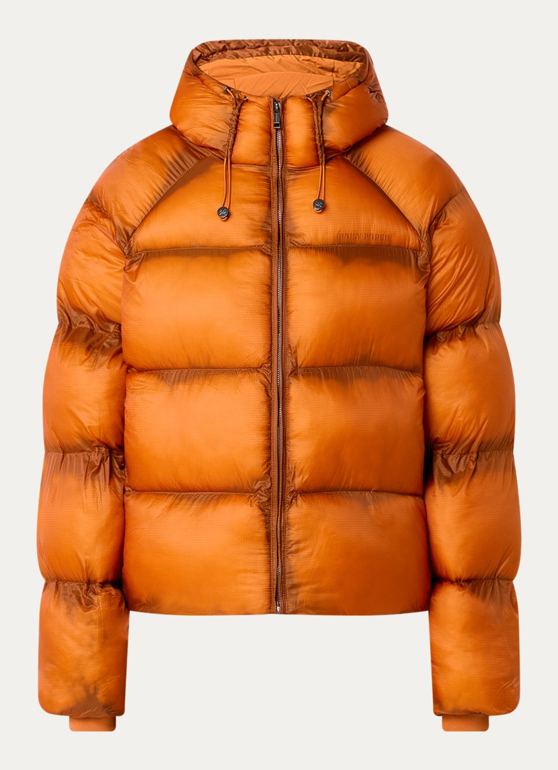 Daily Paper Raglan puffer jack met steekzakken - voorkant oranje