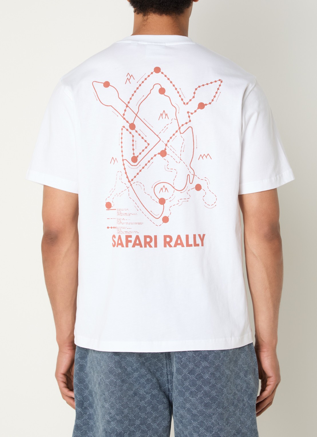 Daily Paper Safari Rally T-shirt met logo- en backprint - detail 2 wit