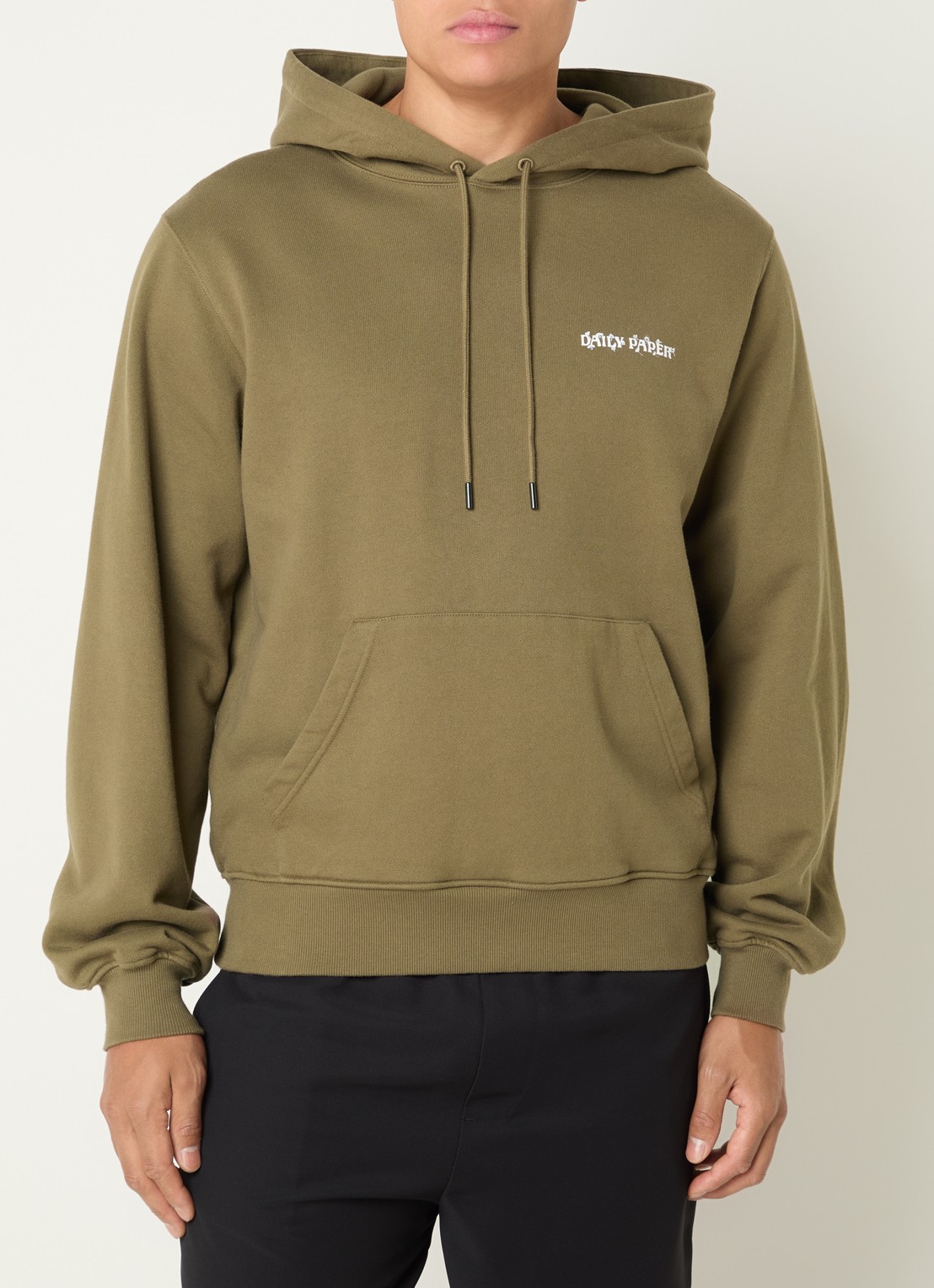 Daily Paper Shield hoodie met logo- en backprint - achterkant 5 mosgroen