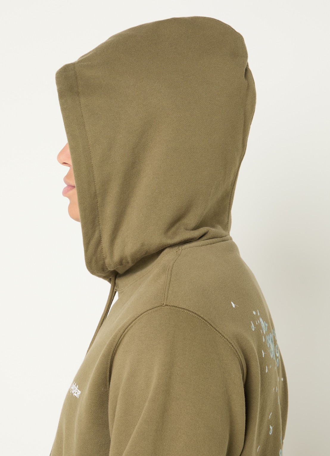 Daily Paper Shield hoodie met logo- en backprint - detail 4 mosgroen