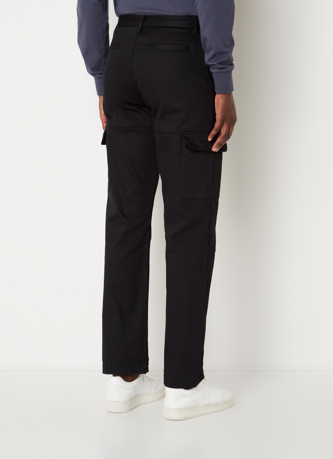 Daily Paper Straight fit cargobroek met logo - achterkant 3 zwart