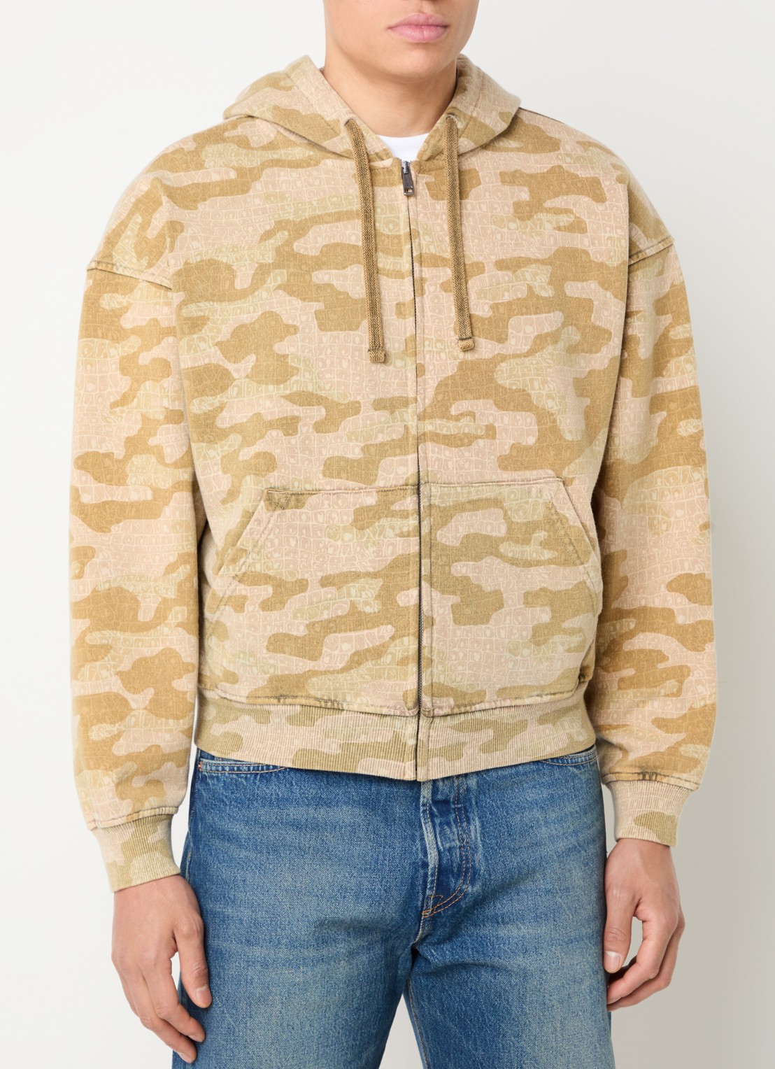 Daily Paper Sweatvest met steekzakken - achterkant 3 mosterd