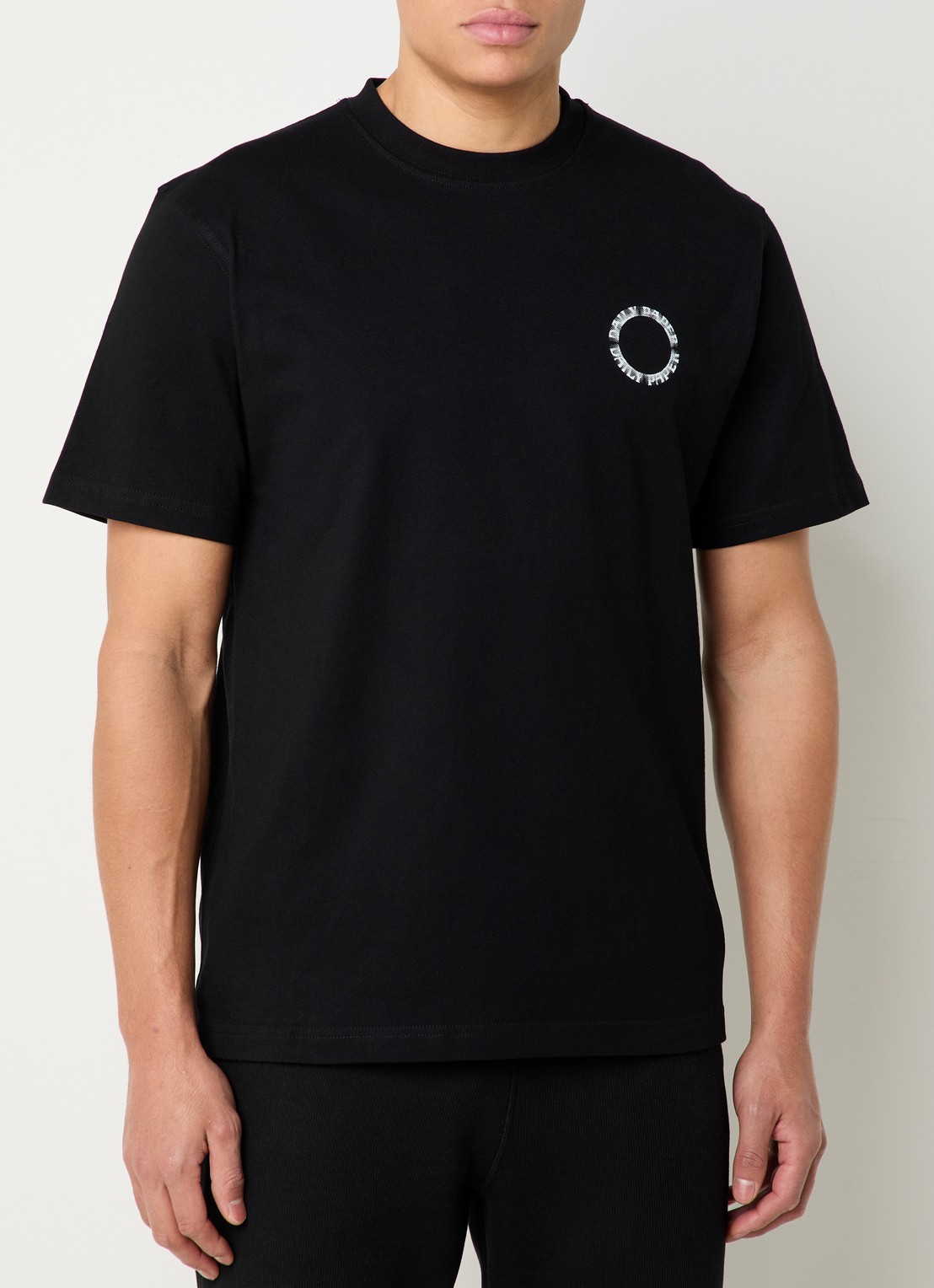 Daily Paper T-shirt met logo en ronde hals - achterkant 4 zwart
