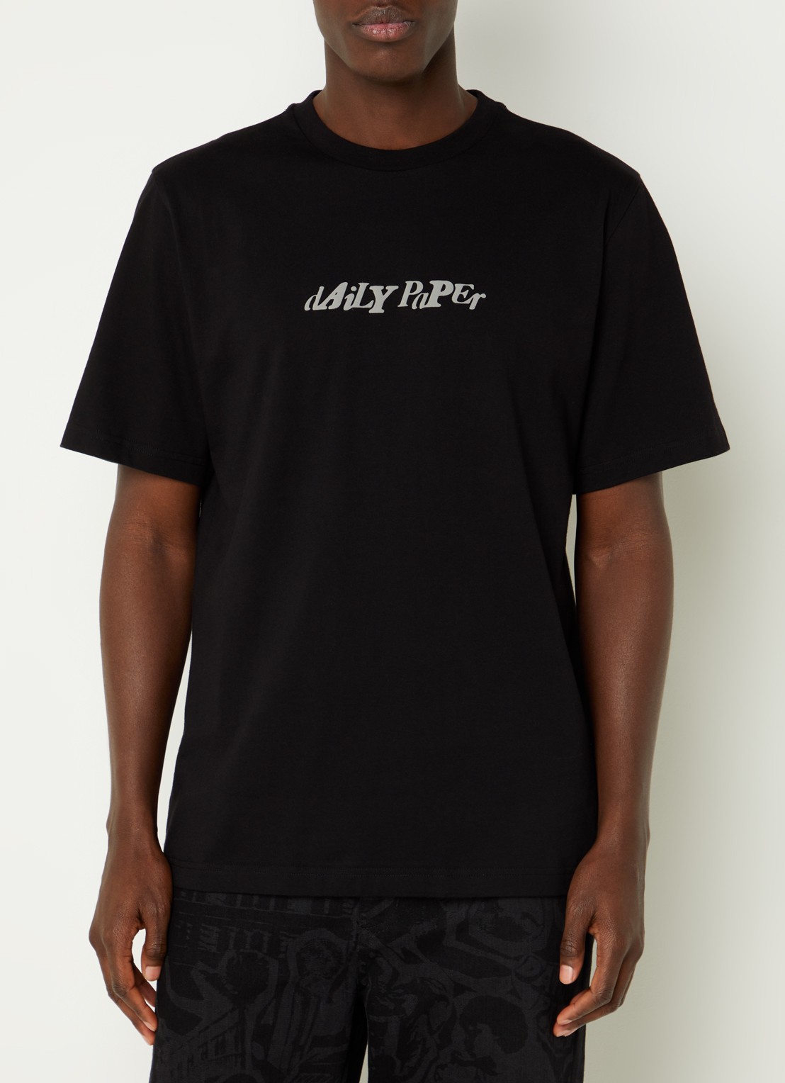 Daily Paper Unified T-shirt met logo en stretch - detail zwart