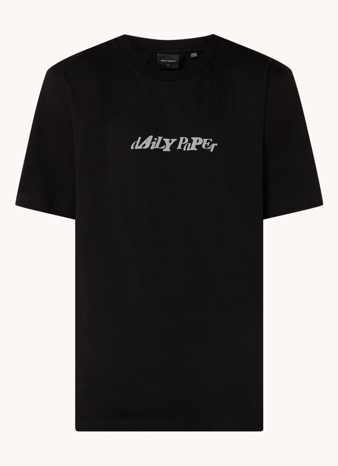 Daily Paper Unified T-shirt met logo en stretch - voorkant 2 zwart