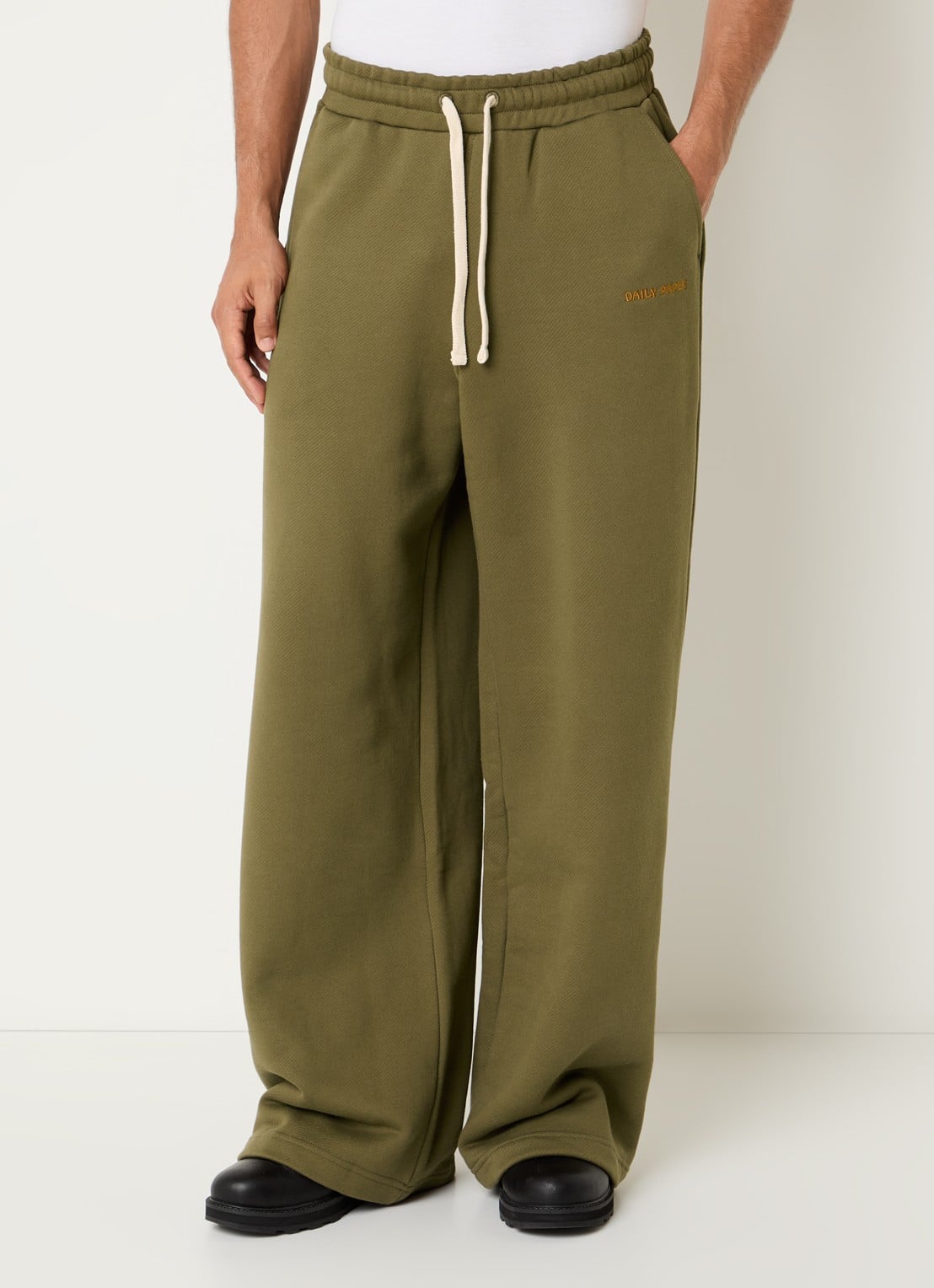 Daily Paper Wide leg broek met logo - detail 4 brons