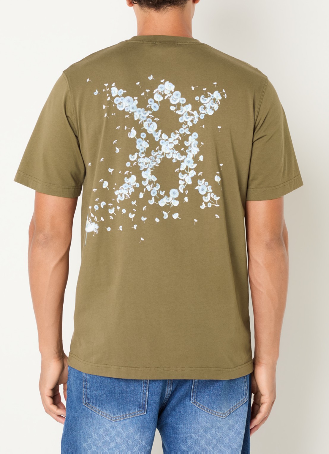 Daily Paper Wish Plant T-shirt met logo- en backprint - detail 4 mosgroen