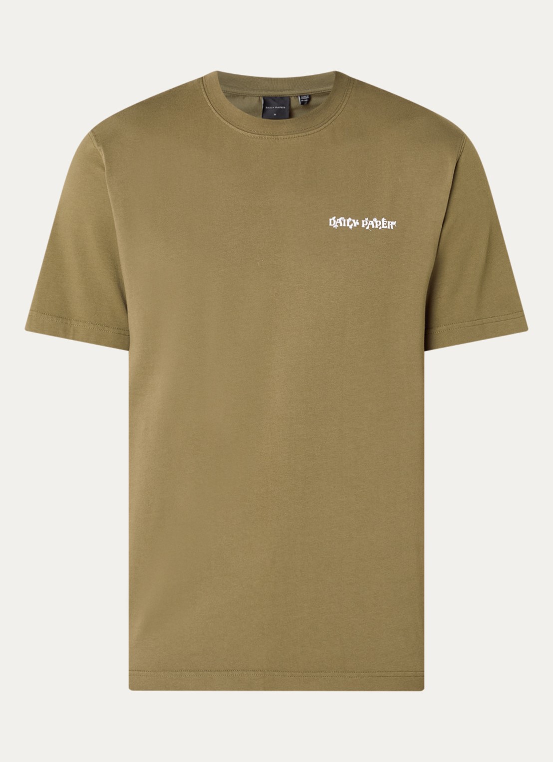 Daily Paper Wish Plant T-shirt met logo- en backprint - voorkant 2 mosgroen