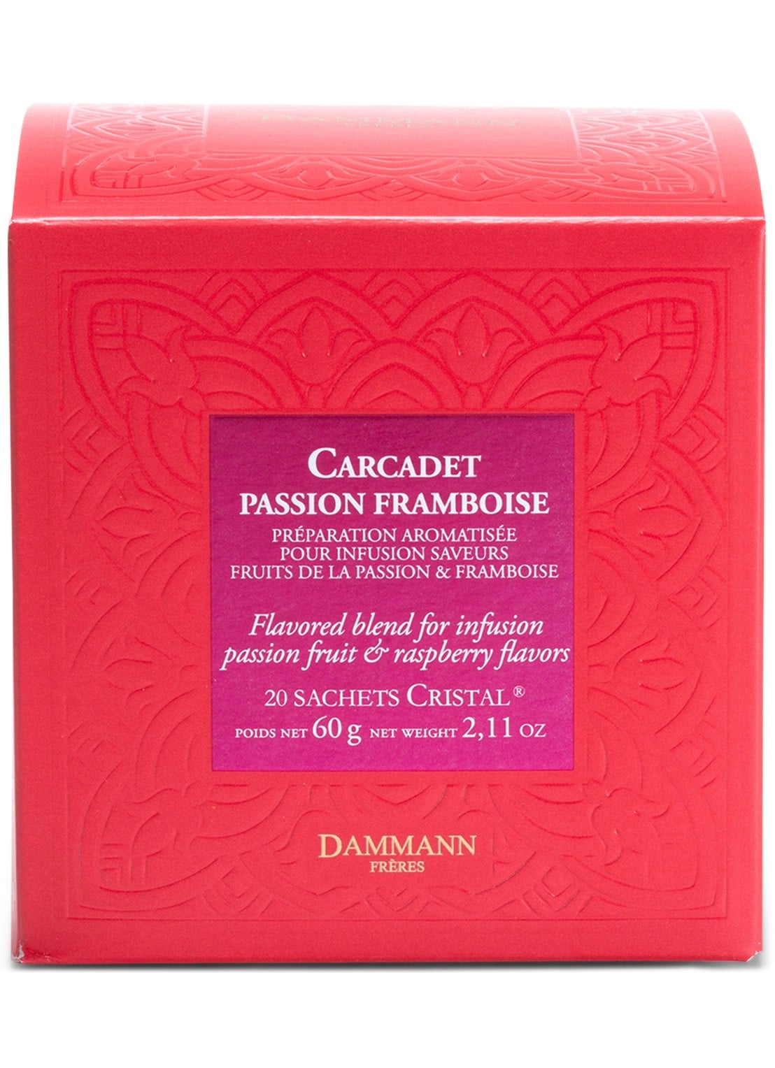 DAMMANN Frères Carcadet Passion Framboise theezakjes 20 stuks - voorkant undefined