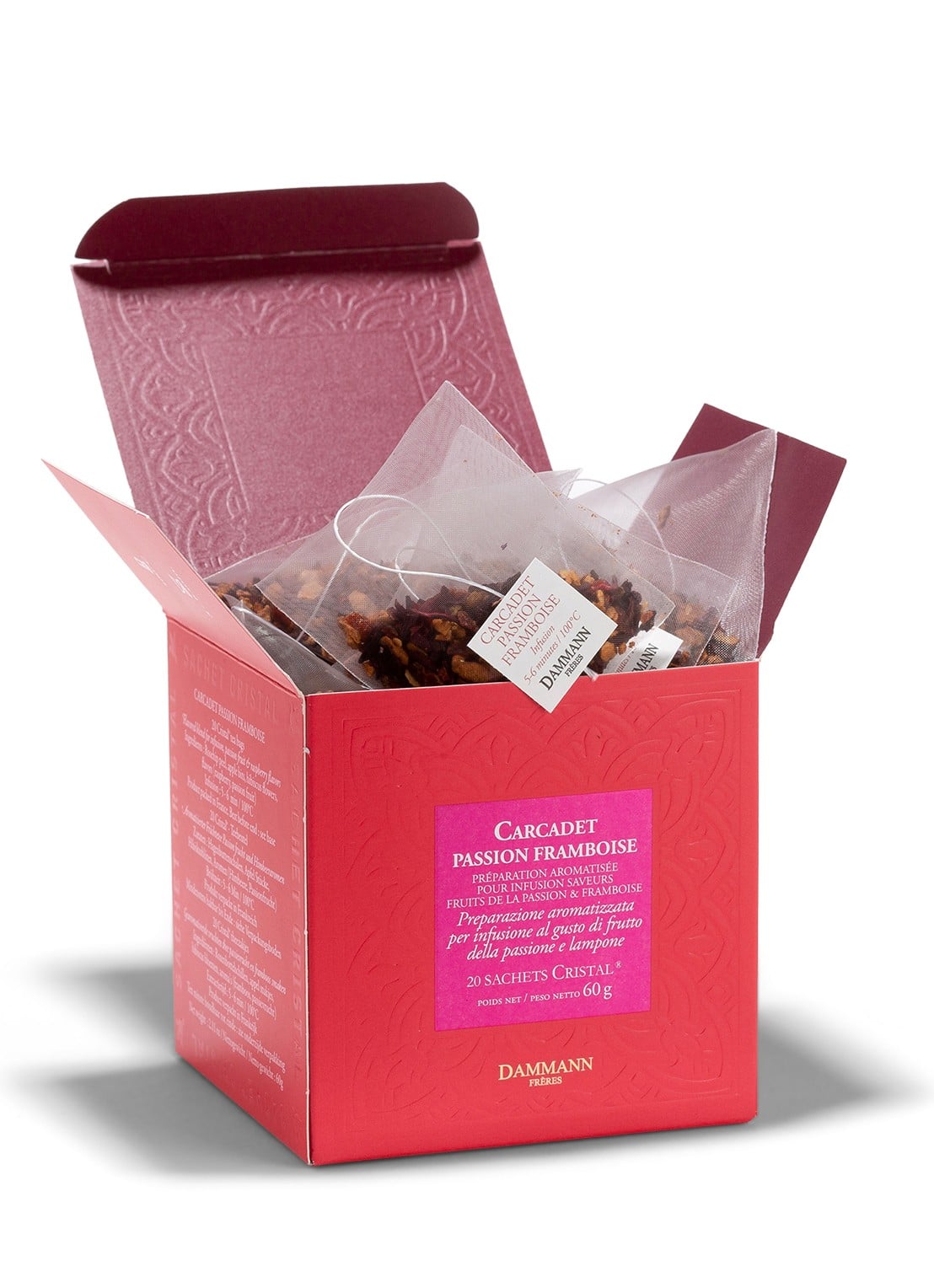DAMMANN Frères Carcadet Passion Framboise theezakjes 20 stuks - voorkant 2 undefined