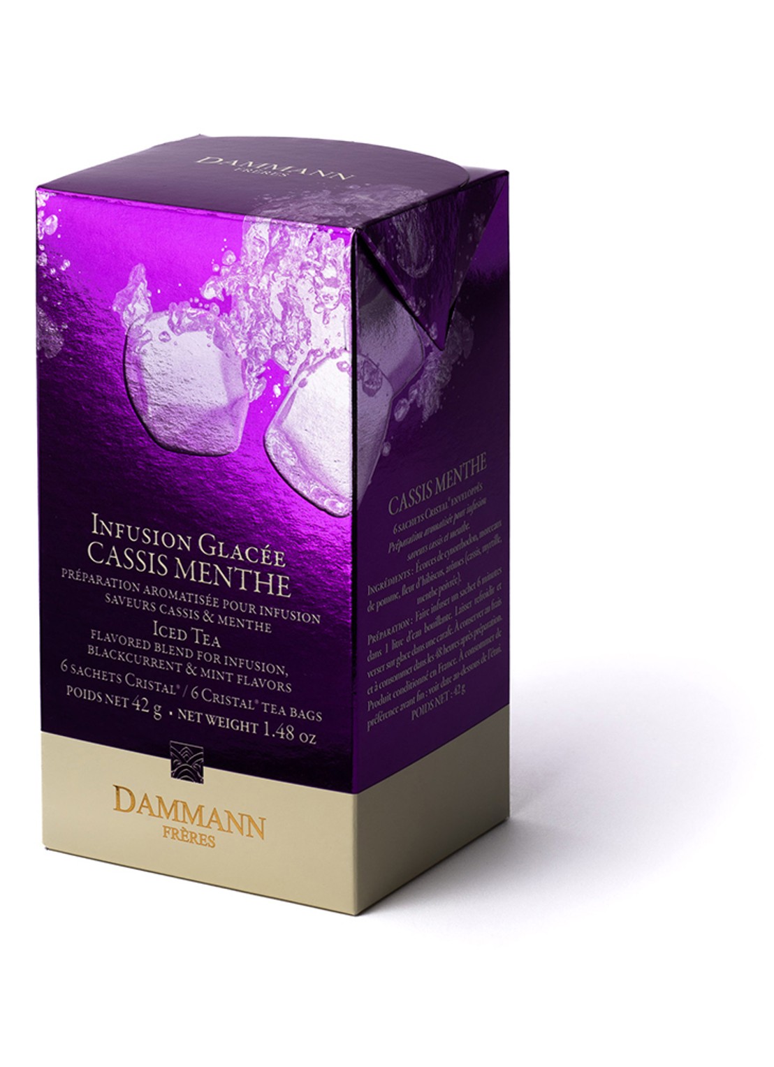 DAMMANN Frères Ice Tea Cassis Menthe theezakjes 6 x 30 gram - voorkant undefined