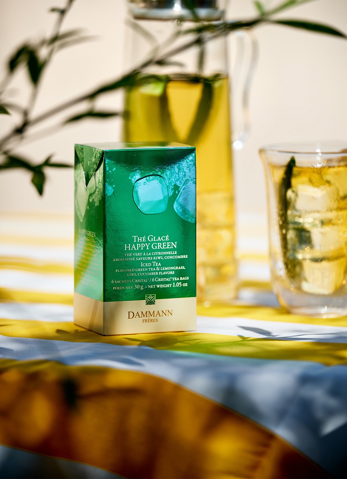 DAMMANN Frères Ice Tea Happy Green theezakjes 6 x 30 gram - achterkant 5 undefined