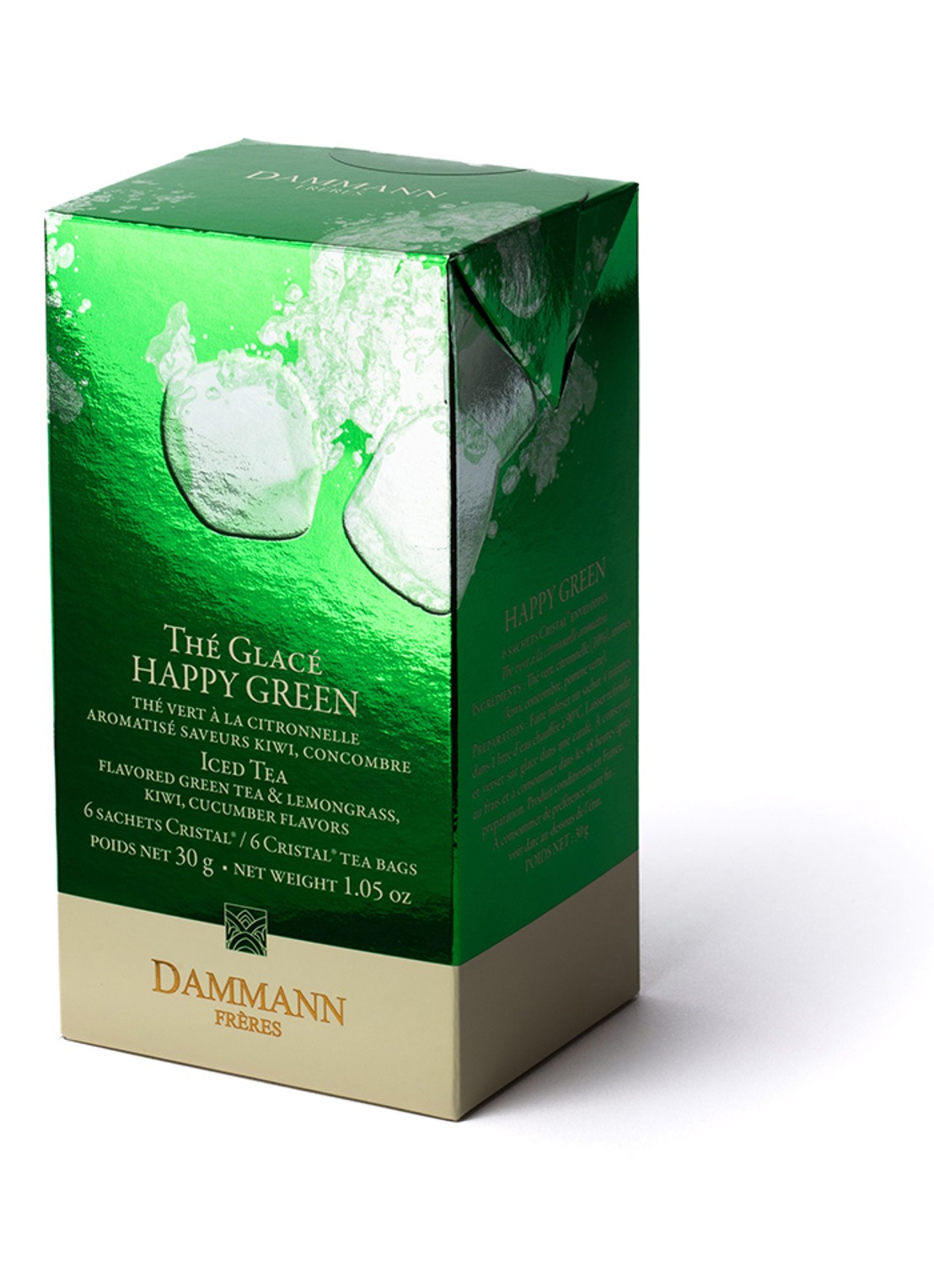 DAMMANN Frères Ice Tea Happy Green theezakjes 6 x 30 gram - voorkant 3 undefined