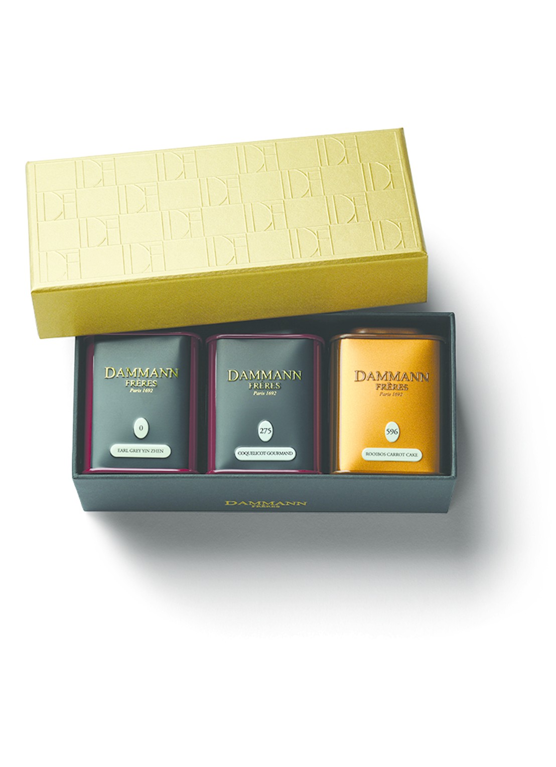 DAMMANN Frères Jardin Gourmand losse thee set in geschenkdoos 3 x 30 gram - voorkant 2 undefined