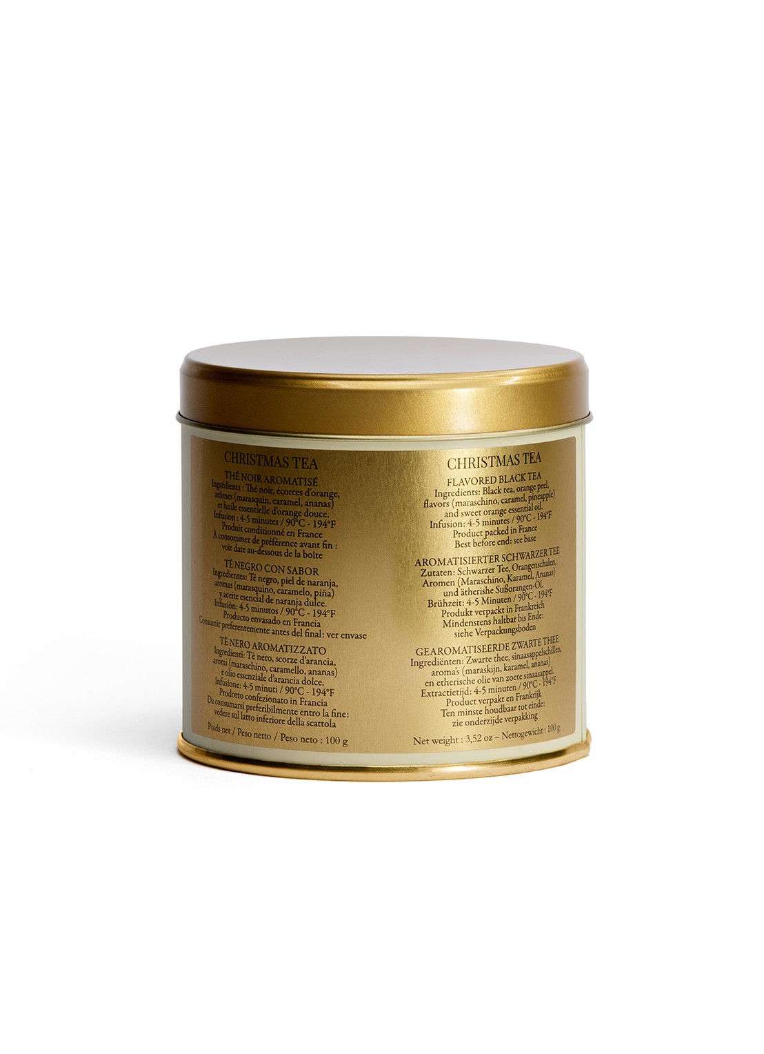 DAMMANN Frères Losse kerstthee 100 gram - achterkant undefined