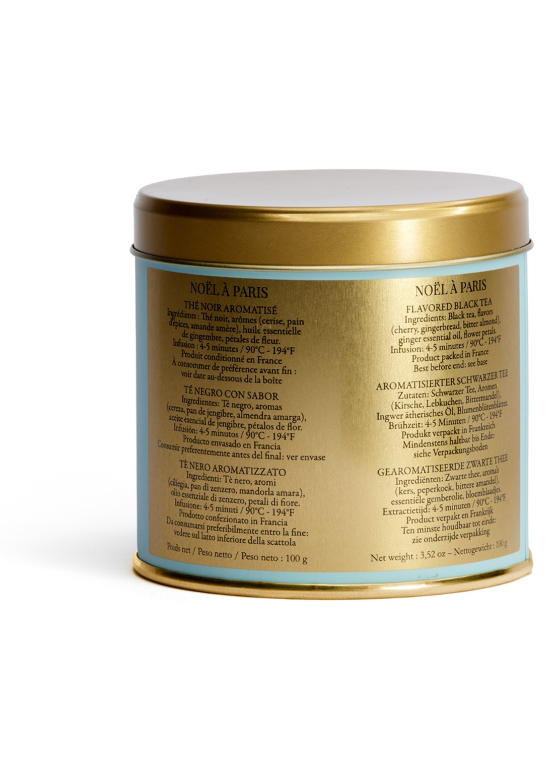 DAMMANN Frères Losse kerstthee 100 gram - achterkant undefined