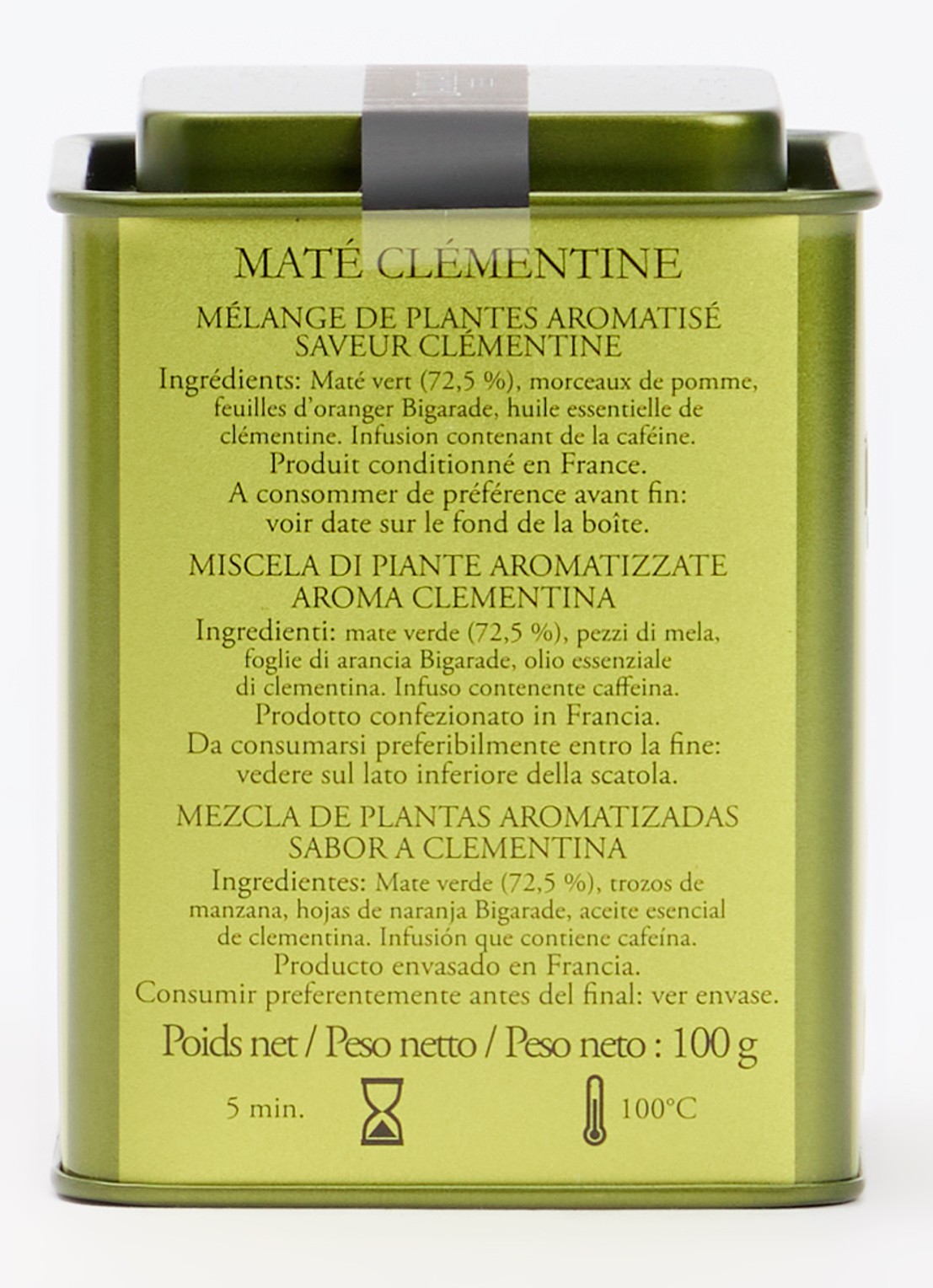 DAMMANN Frères Maté Clémentine losse thee 100 gram - voorkant 2 undefined